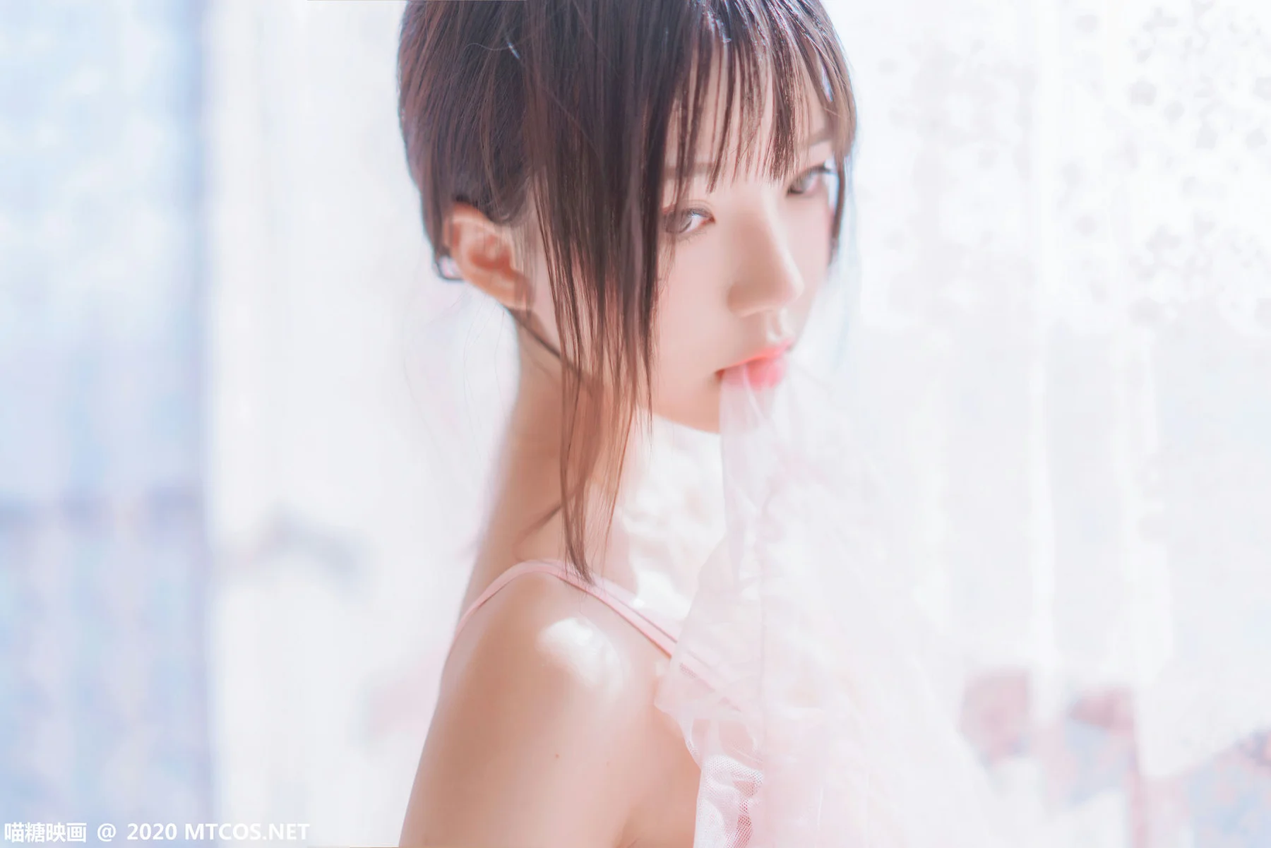 MTYH 喵糖映画 Vol.189  粉系轻纱 马尾少女 - 7