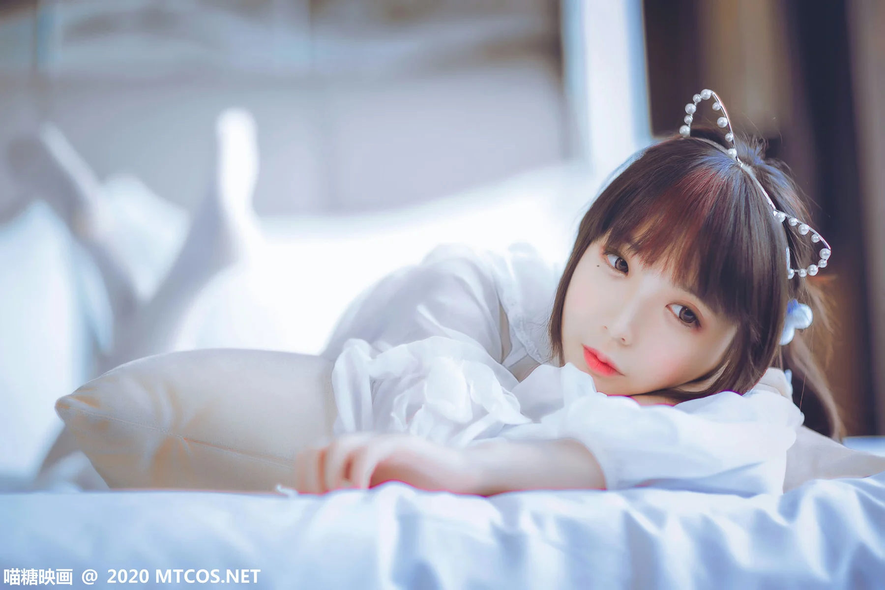 MTYH 喵糖映画 Vol.204  纯白睡裙 - 3