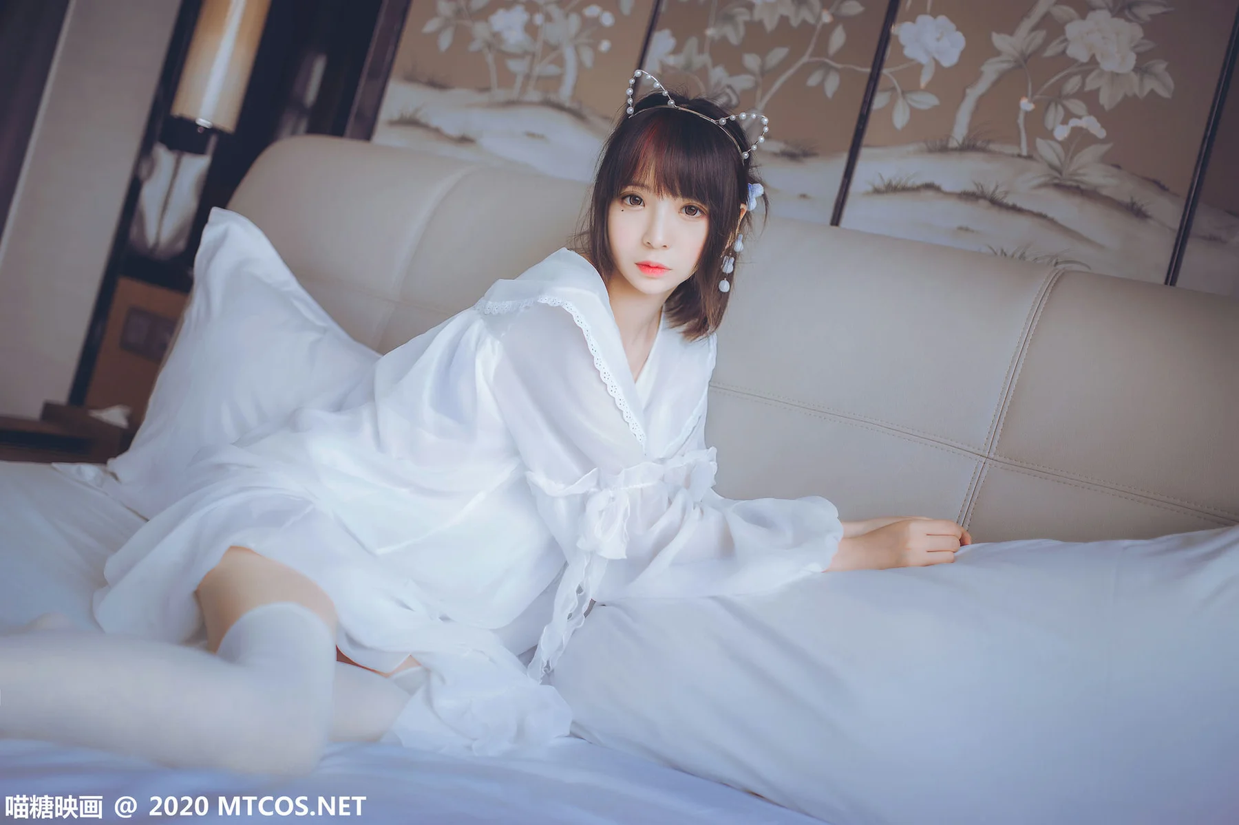 MTYH 喵糖映画 Vol.204  纯白睡裙 - 8