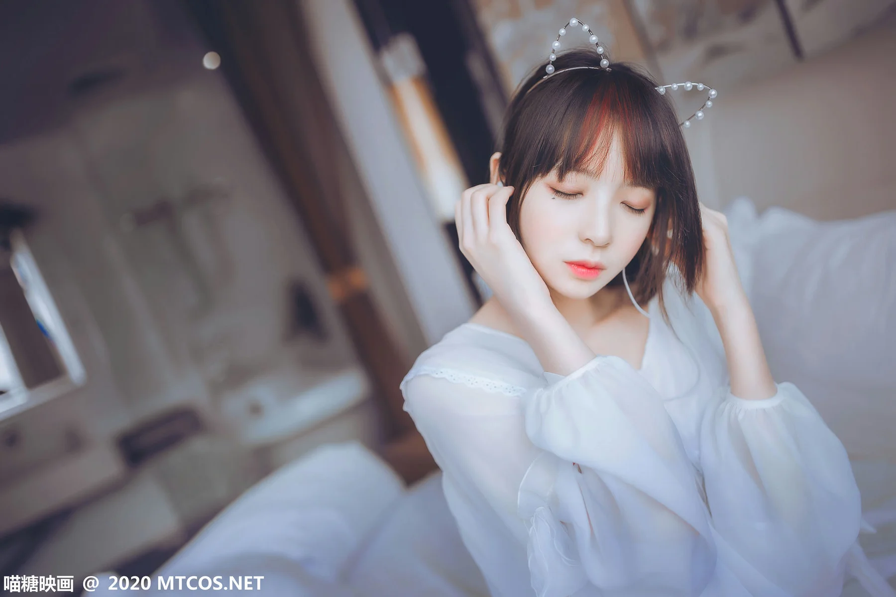 MTYH 喵糖映画 Vol.204  纯白睡裙 - 1