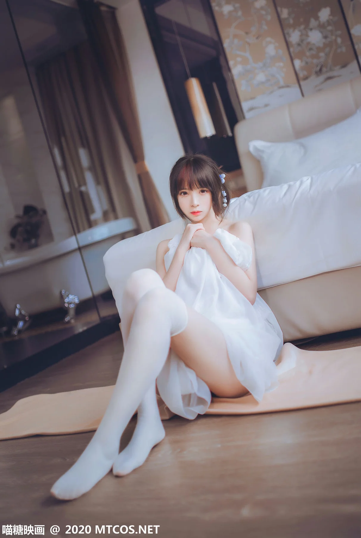 MTYH 喵糖映画 Vol.204  纯白睡裙 - 8