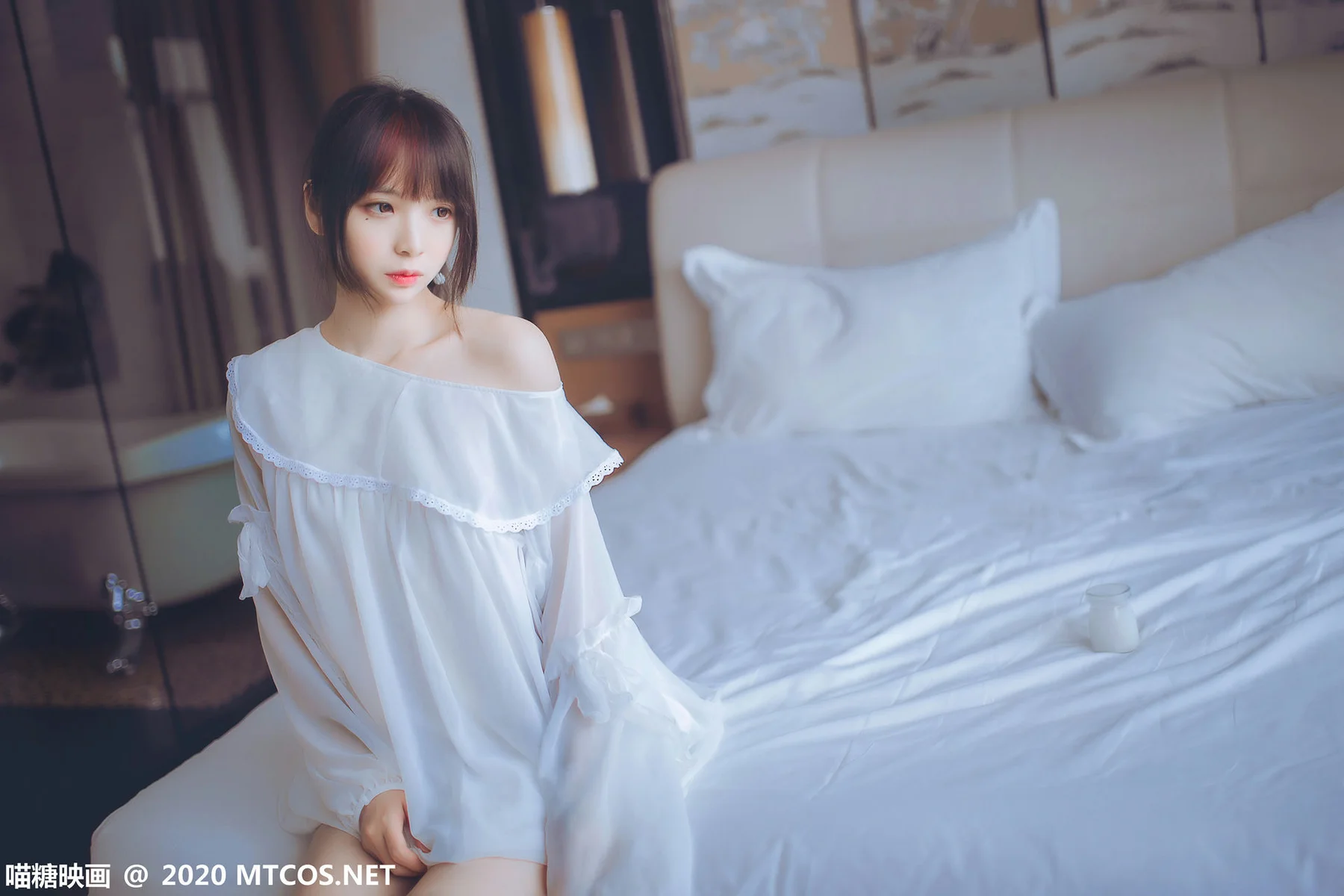 MTYH 喵糖映画 Vol.204  纯白睡裙 - 10