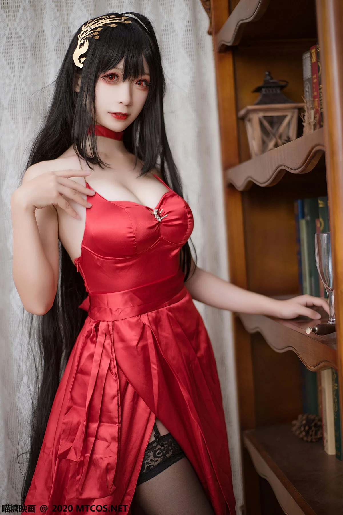 MTYH 喵糖映画 Vol.210  贝法红蓝礼服 - 9