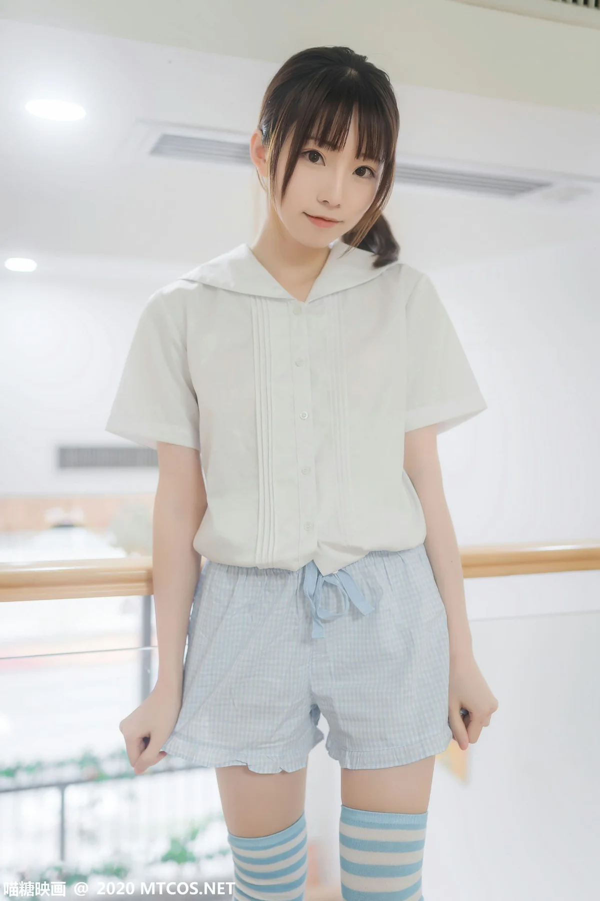MTYH 喵糖映画 Vol.216   Kitaro_绮太郎 蓝色条纹袜 - 7