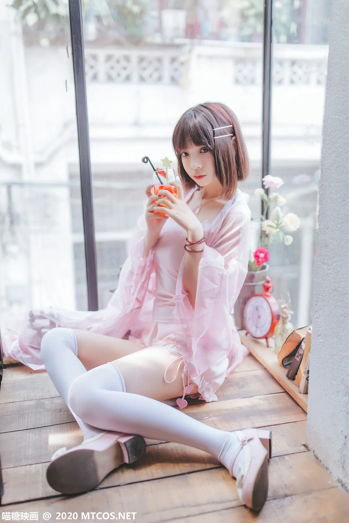 MTYH 喵糖映画 Vol.250 粉色披纱 - 9