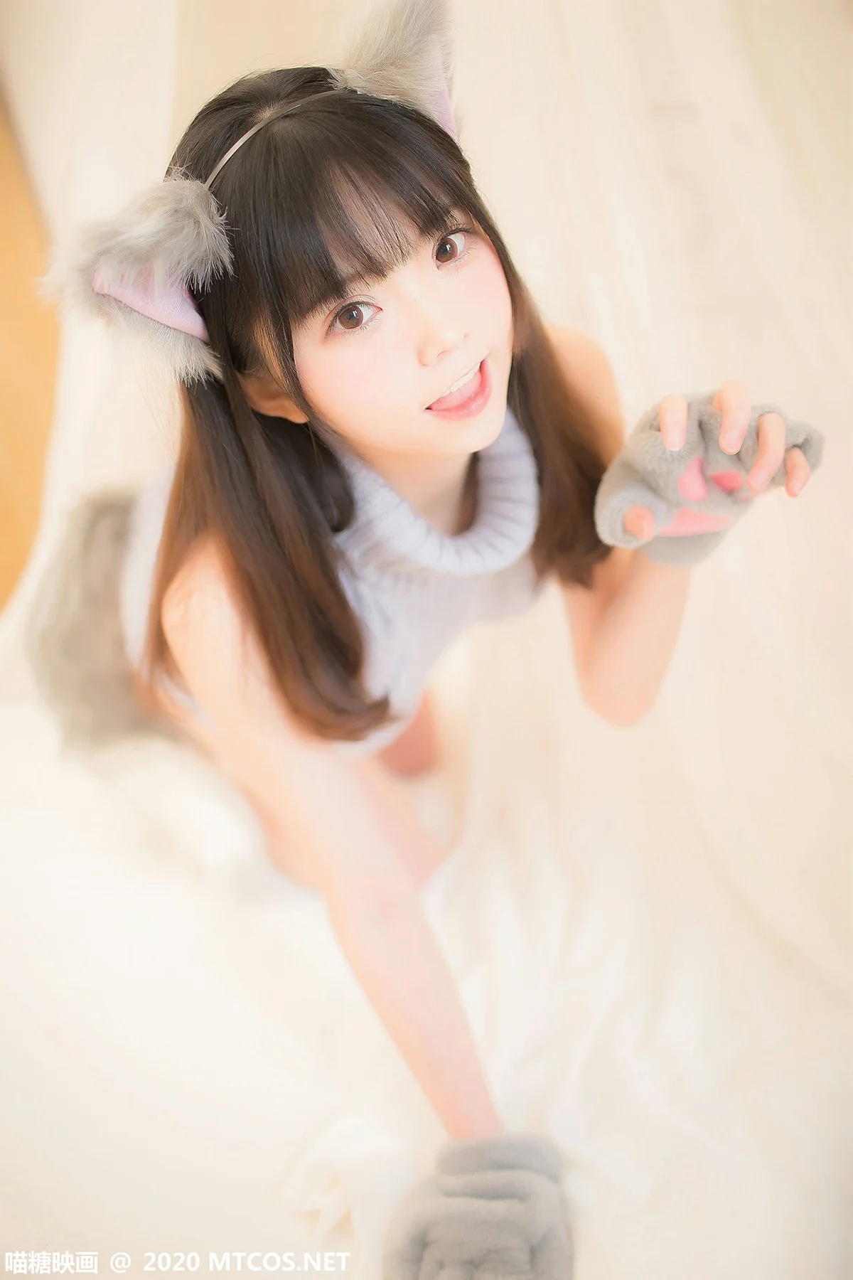 MTYH 喵糖映画 Vol.274  萌娘的蓝色毛衣 - 1