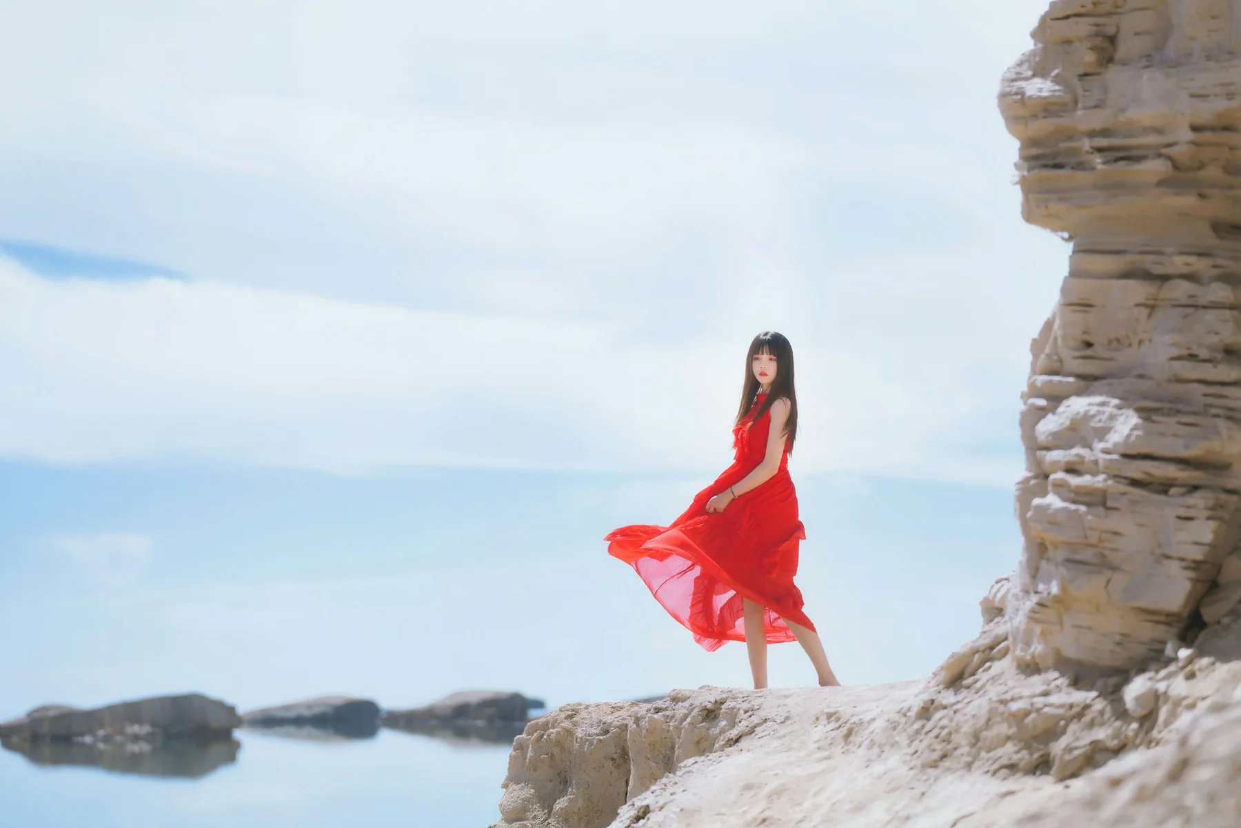 MTYH 喵糖映画 Vol.372 海边红裙 - 5