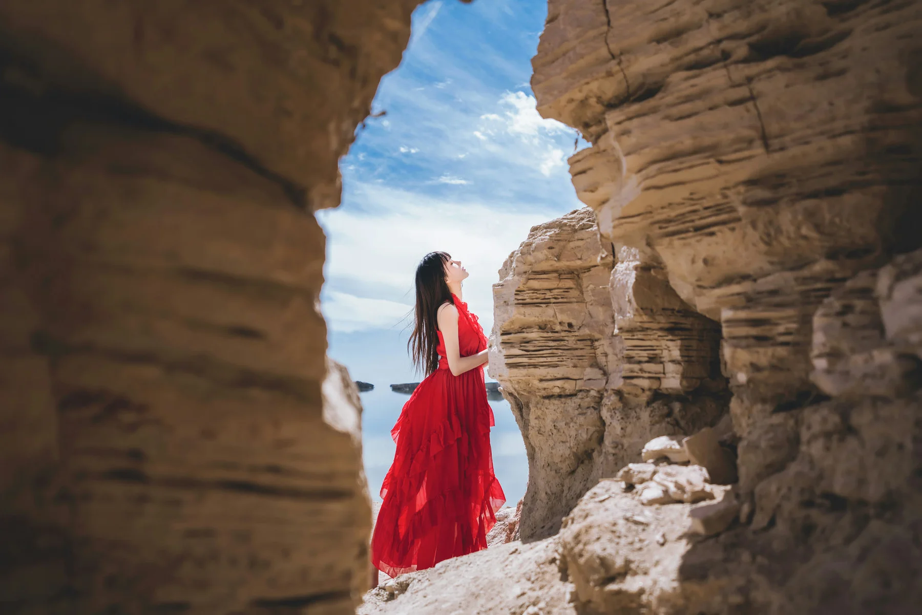 MTYH 喵糖映画 Vol.372 海边红裙 - 9