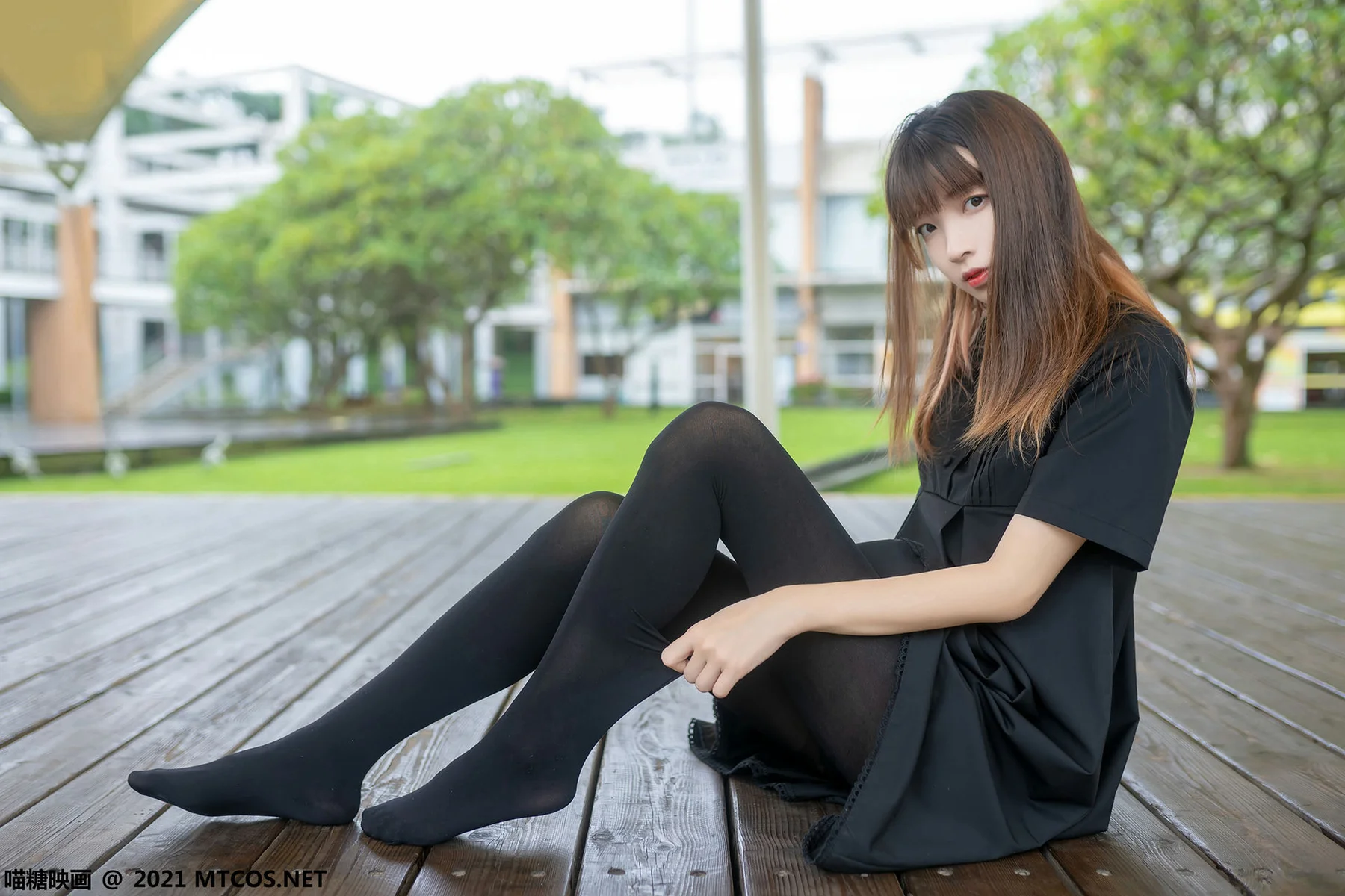 MTYH 喵糖映画 Vol.423 黑裙黑袜 - 4
