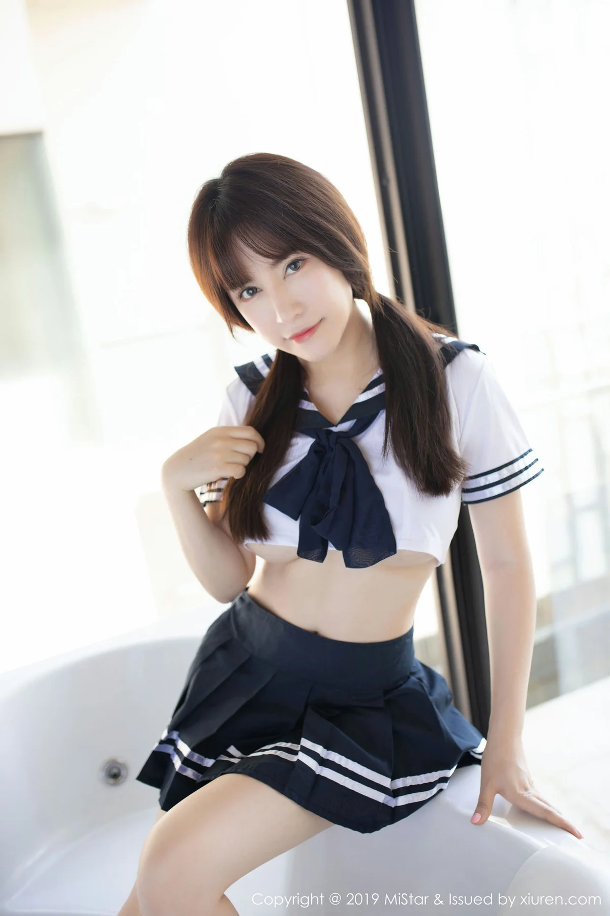 MiStar 魅妍社 Vol.317 新人模特 夏希子 首套写真马尾少女 - 1