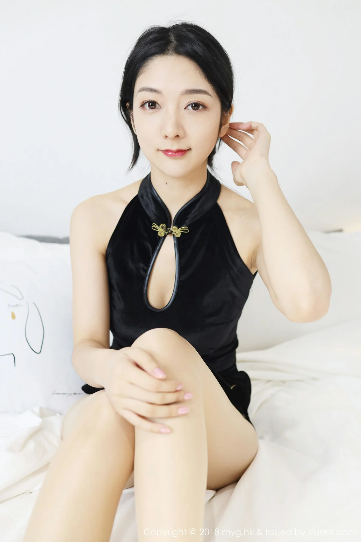 MyGirl 美媛馆 Vol.326 Angela喜欢猫 旗袍肉丝 - 4