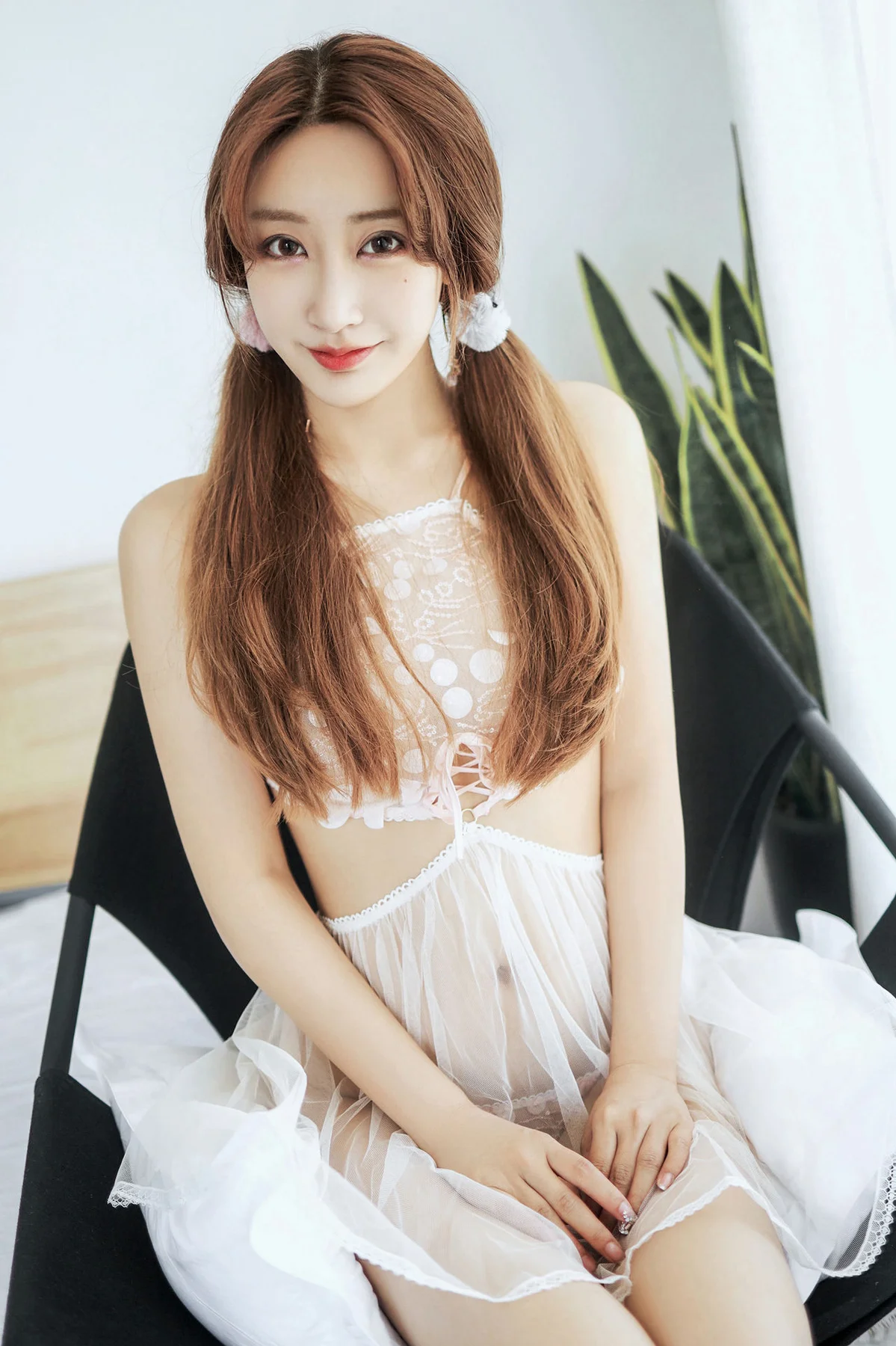 MyGirl 美媛馆 Vol.382 蕾丝透视 Betty林子欣 双马尾写真 - 5