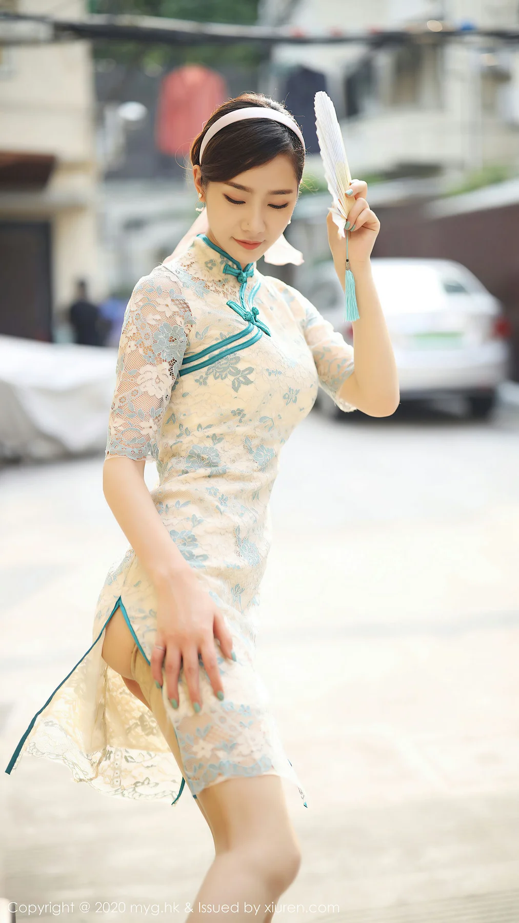 MyGirl 美媛馆 Vol.446 现代旗袍和肉丝 方子萱 - 7