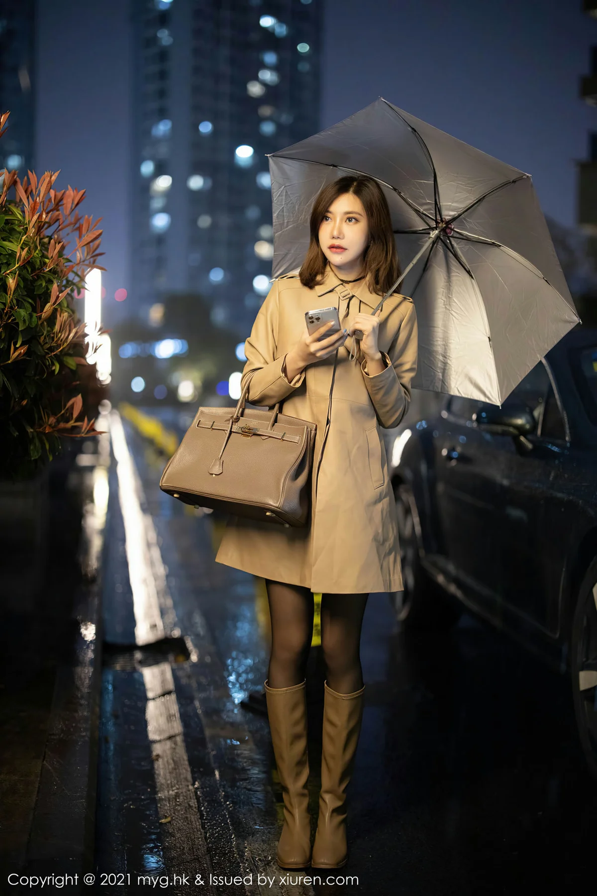 MyGirl 美媛馆 Vol.500 美女雨夜打车主题 绮里嘉Carina - 6