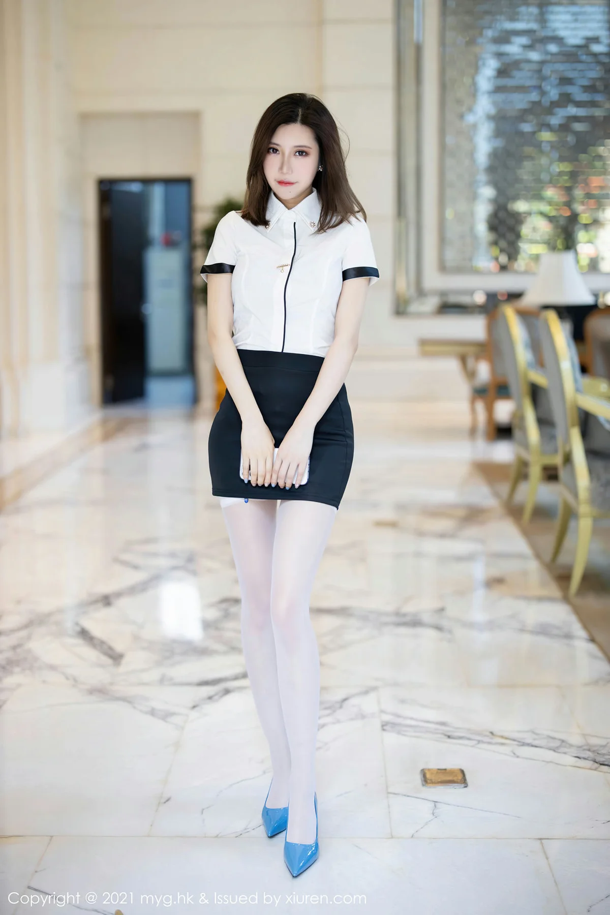 MyGirl 美媛馆 Vol.511 镂空内衣 绮里嘉Carina 魅惑丝袜 - 1