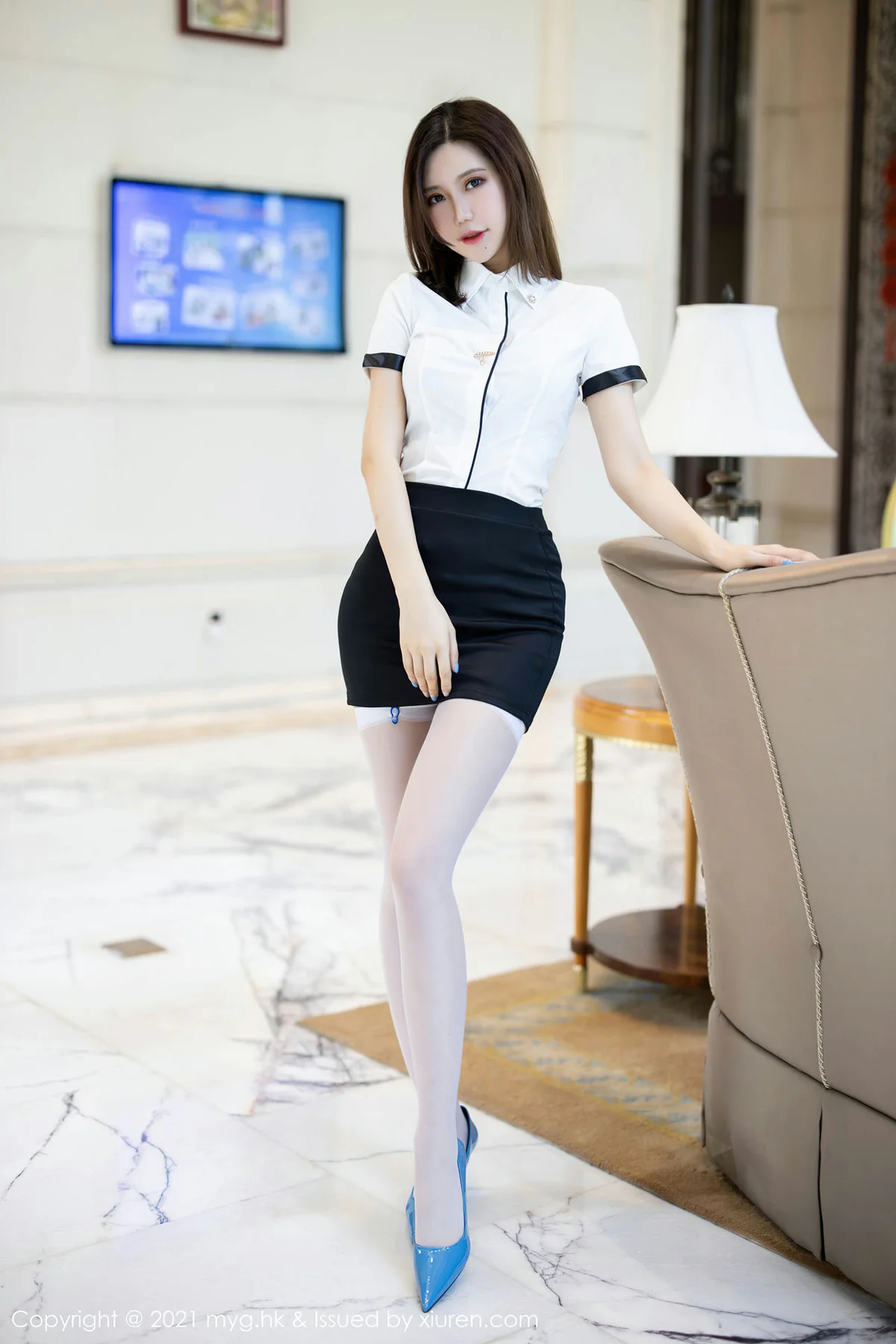 MyGirl 美媛馆 Vol.511 镂空内衣 绮里嘉Carina 魅惑丝袜 - 2