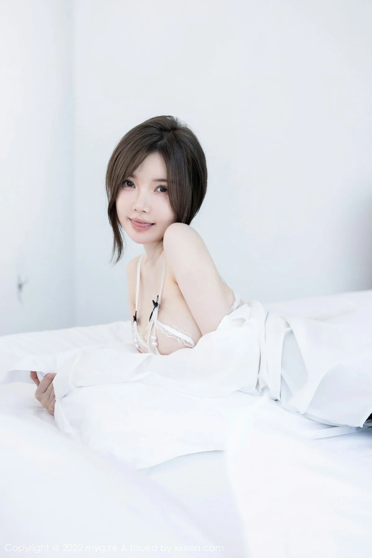 MyGirl 美媛馆 Vol.641  糯美子MINIbabe 白色蕾丝内衣桂林心愿旅拍 - 9