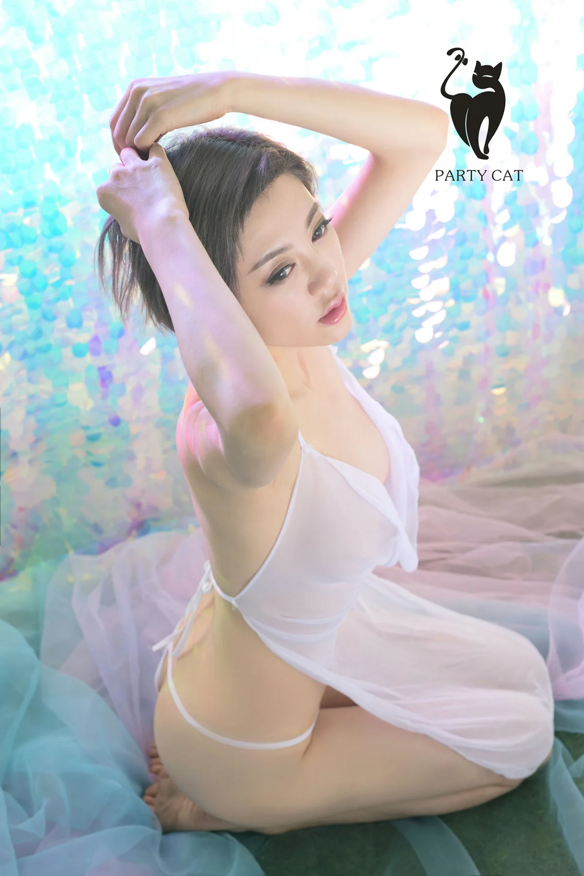 PartyCat 轰趴猫 No.023 Modo 白裙内衣私房 - 10