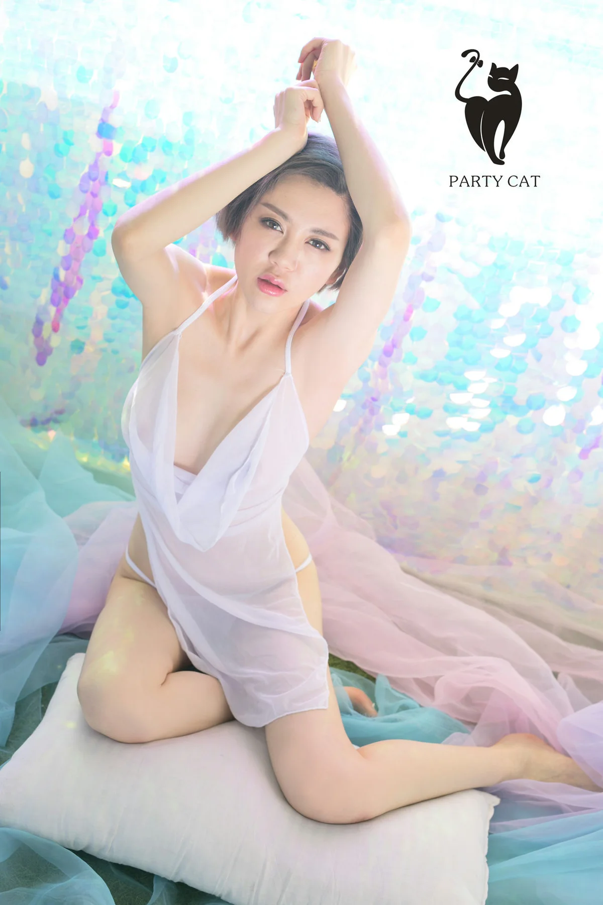 PartyCat 轰趴猫 No.023 Modo 白裙内衣私房 - 10