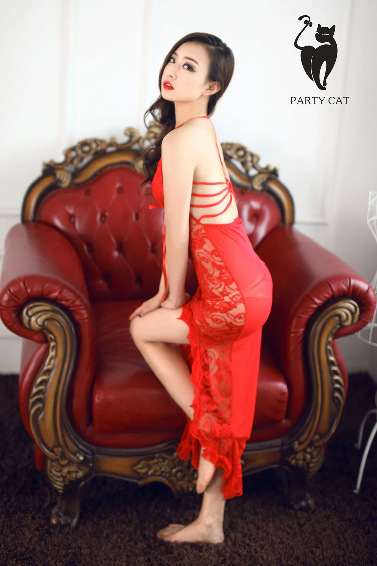 PartyCat 轰趴猫 No.025 Modo 红裙美女女郎 - 9