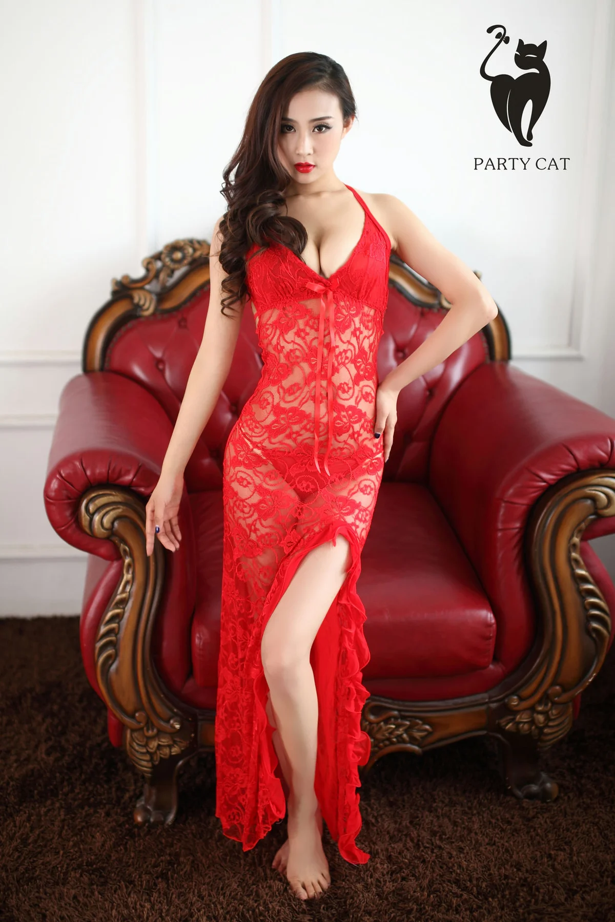 PartyCat 轰趴猫 No.025 Modo 红裙美女女郎 - 10