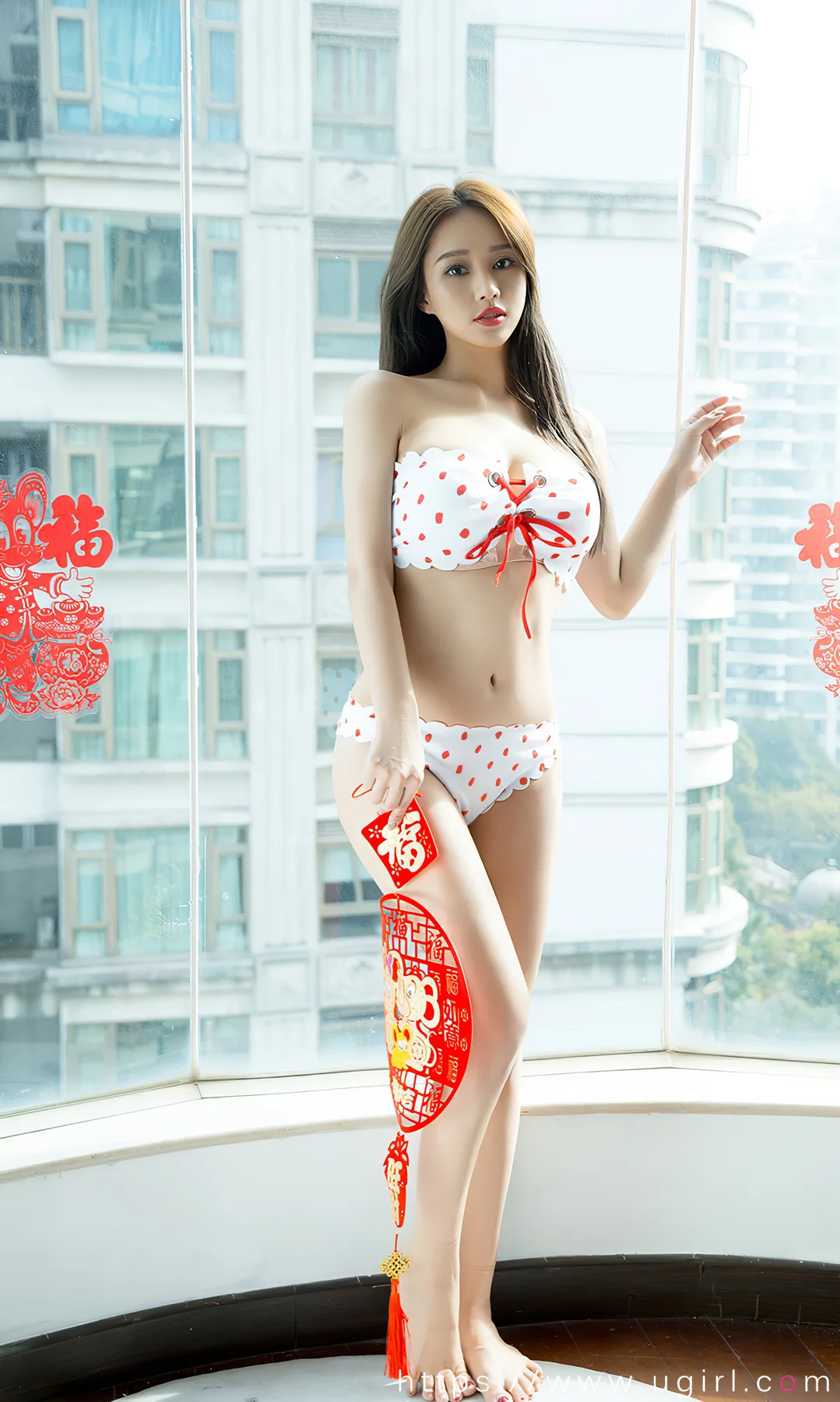 UGirls 爱尤物 No.1715  安安 性感圆点内衣 - 7