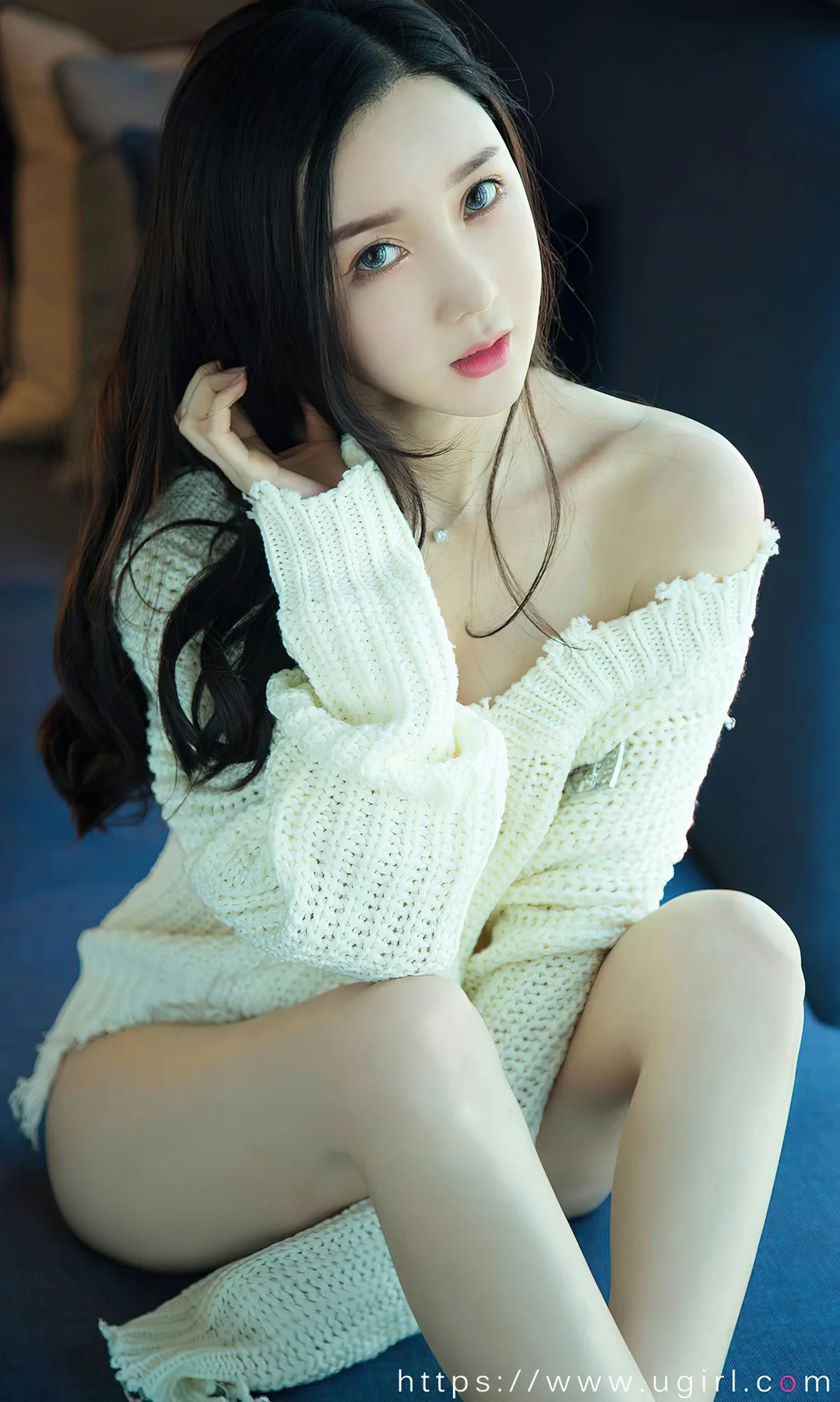 UGirls 爱尤物 No.2755  夏美 白色毛衣 - 2