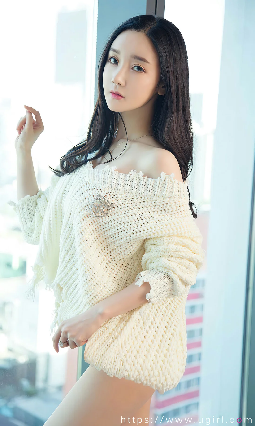 UGirls 爱尤物 No.2755  夏美 白色毛衣 - 8