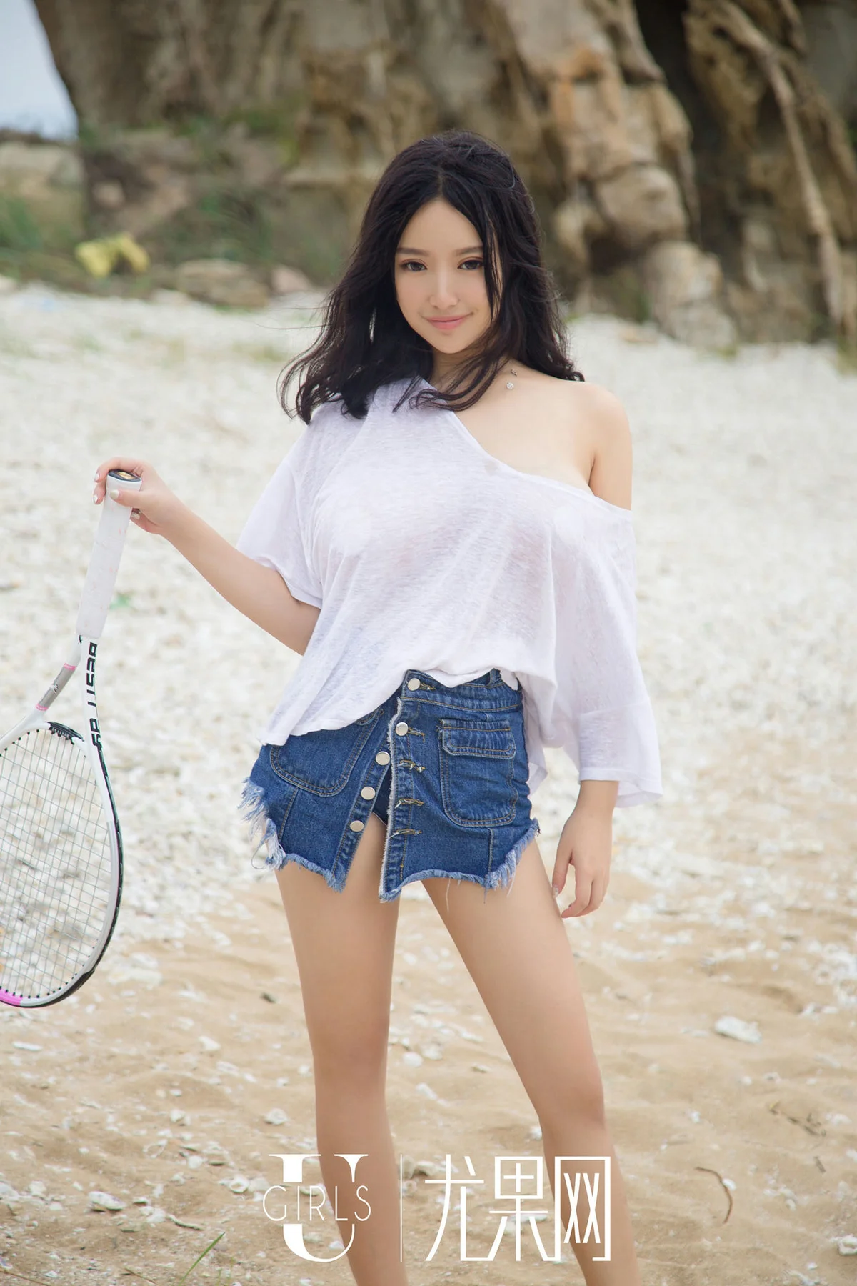 UGirls 尤果写真 No.T26 大胸妹倪叶藤和艾小青之风从海边来 - 2