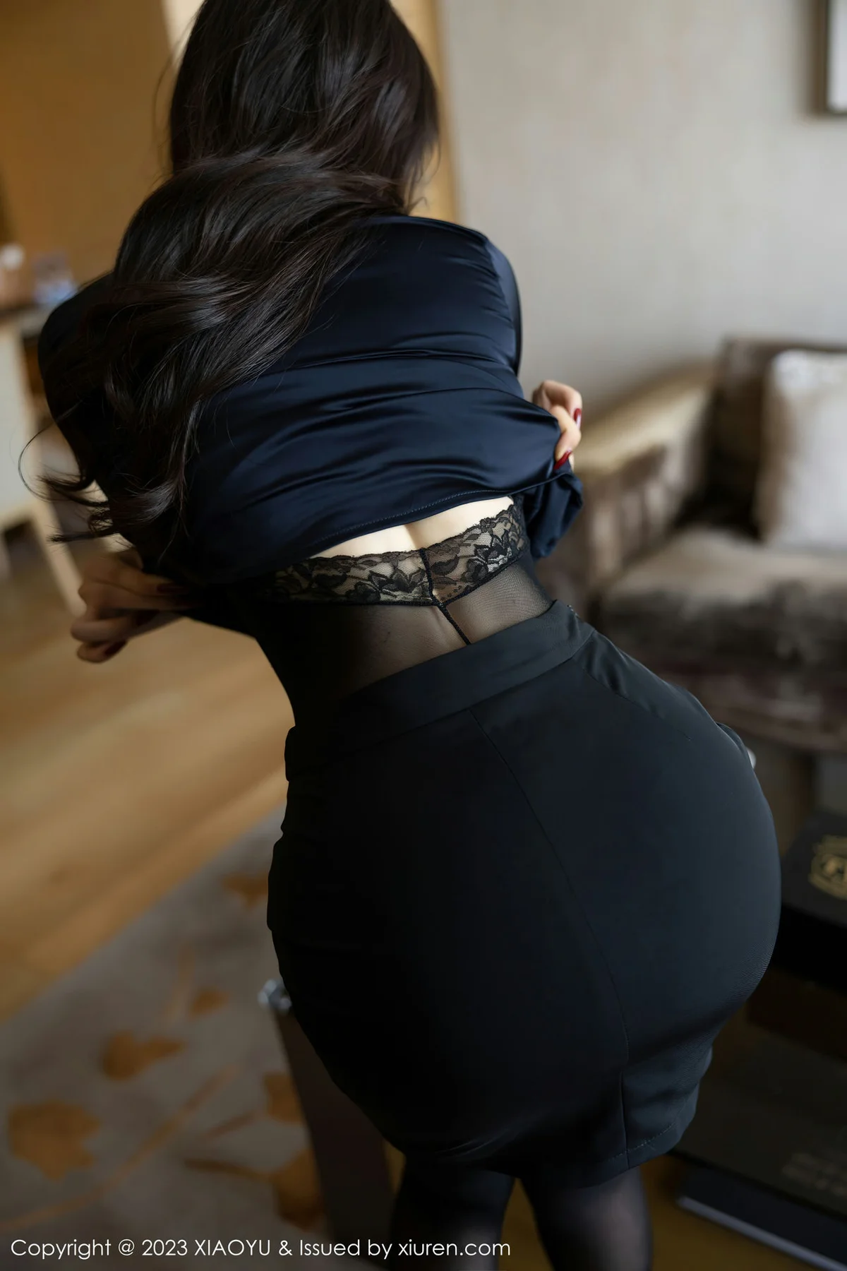 XIAOYU  语画界 Vol.1007  徐莉芝Booty 黑色轻透连体衣写真1 - 5