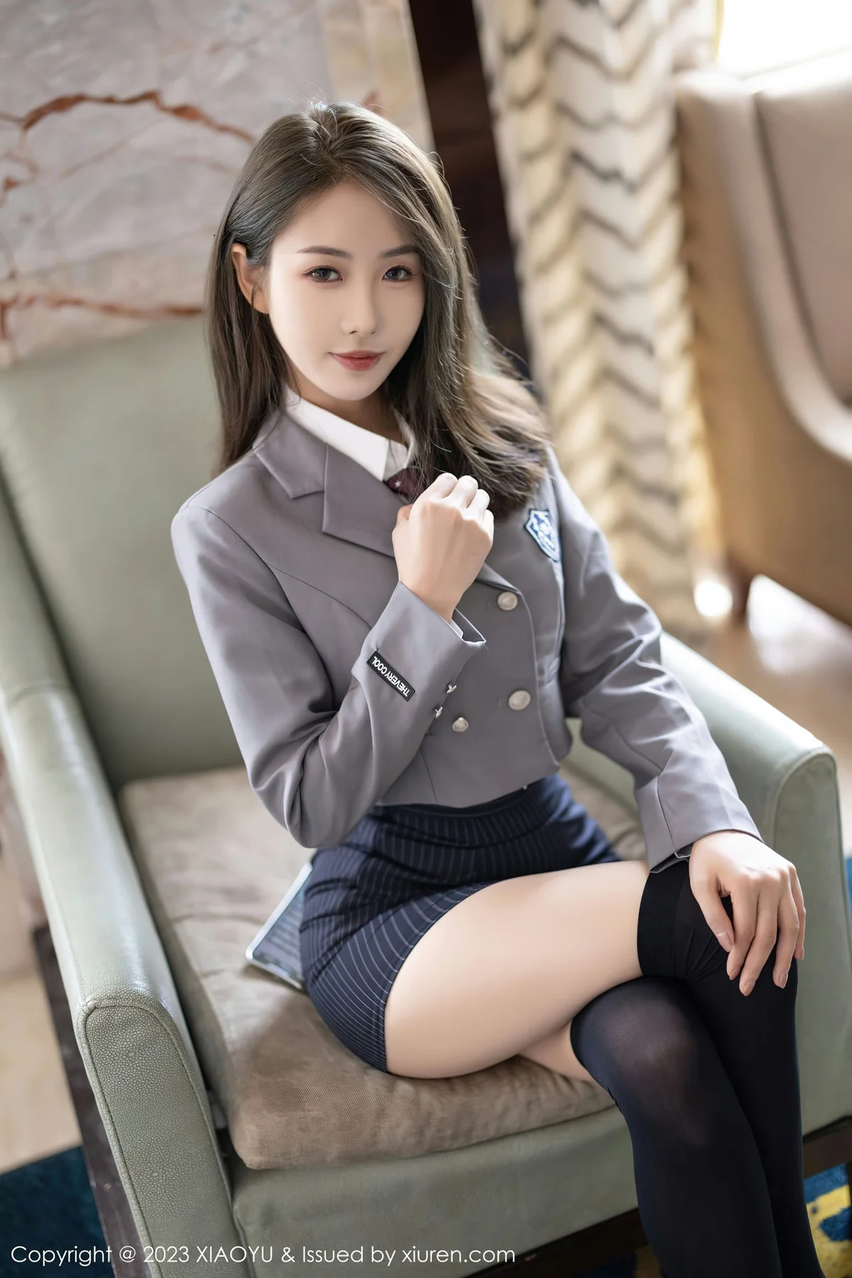 XIAOYU  语画界 Vol.1027  苏苏阿 黑色长筒袜性感写真2 - 8