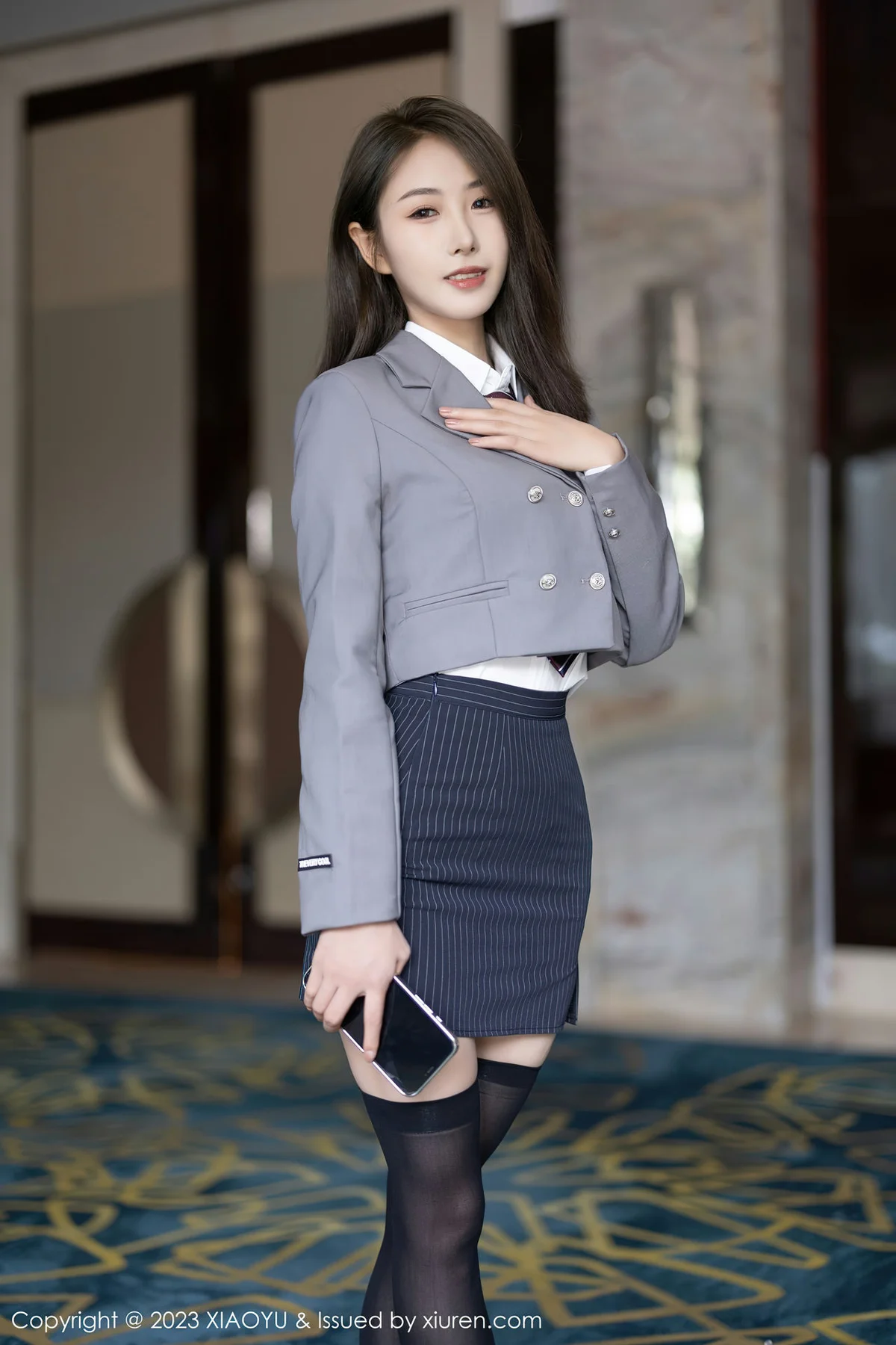 XIAOYU  语画界 Vol.1027  苏苏阿 黑色长筒袜性感写真2 - 9