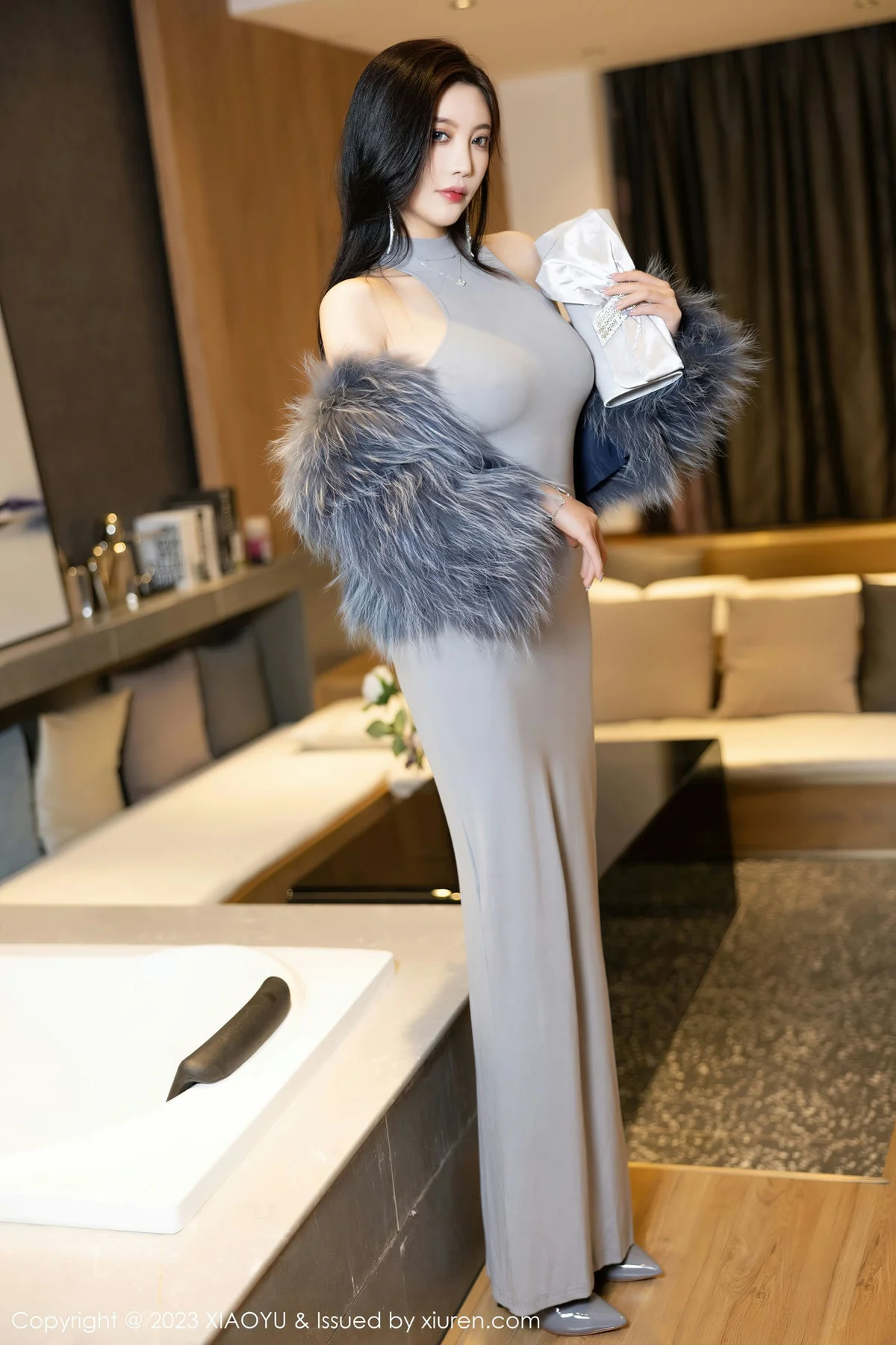 XIAOYU  语画界 Vol.1051  杨晨晨Yome 灰色镂空连衣贵州旅拍1 - 1