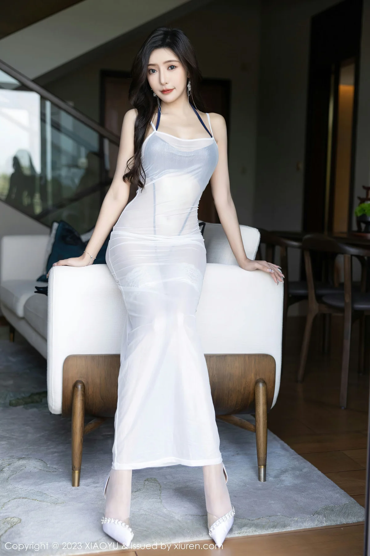 XIAOYU  语画界 Vol.1052  王馨瑶yanni 白色轻透连衣长裙贵州旅拍3 - 5