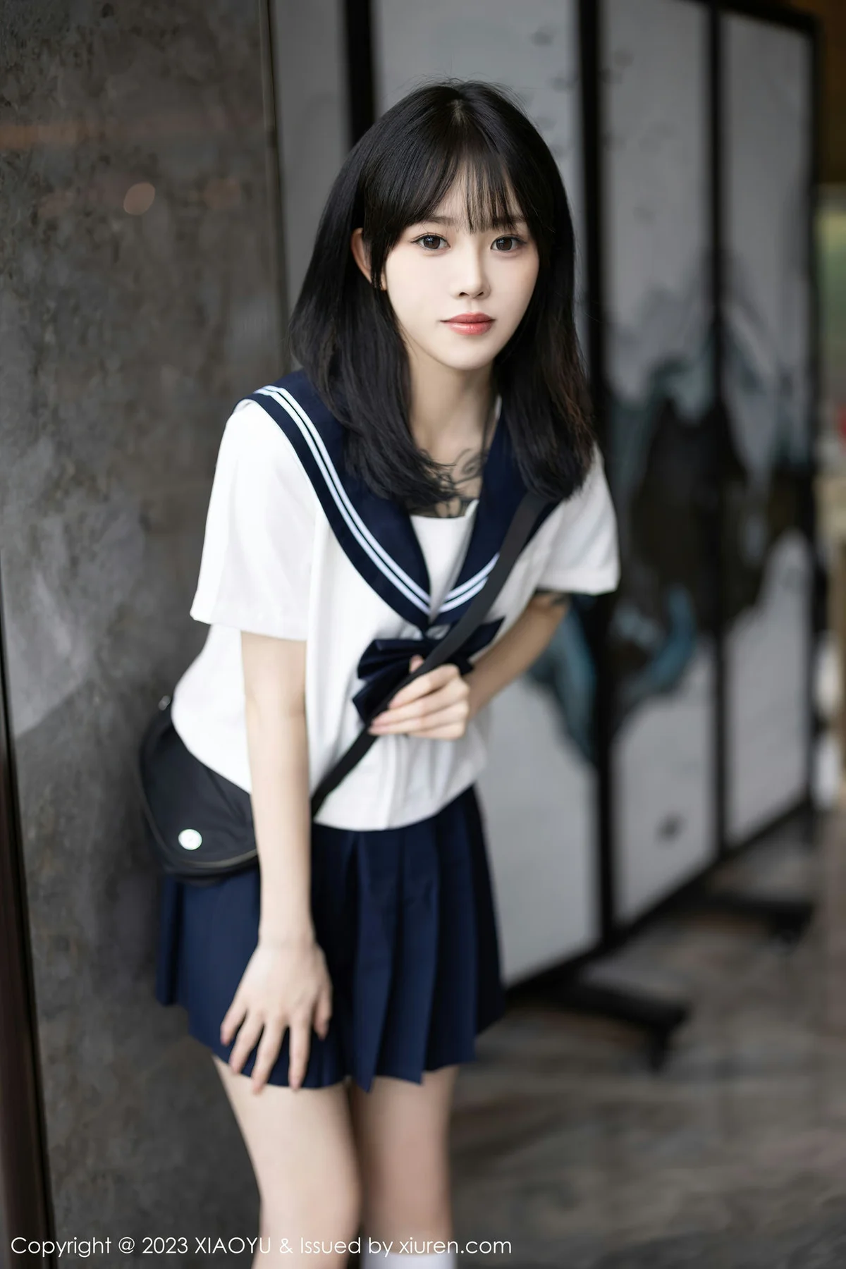 XIAOYU  语画  Vol.1087 奶瓶. 白色学妹服饰性感写真 - 3