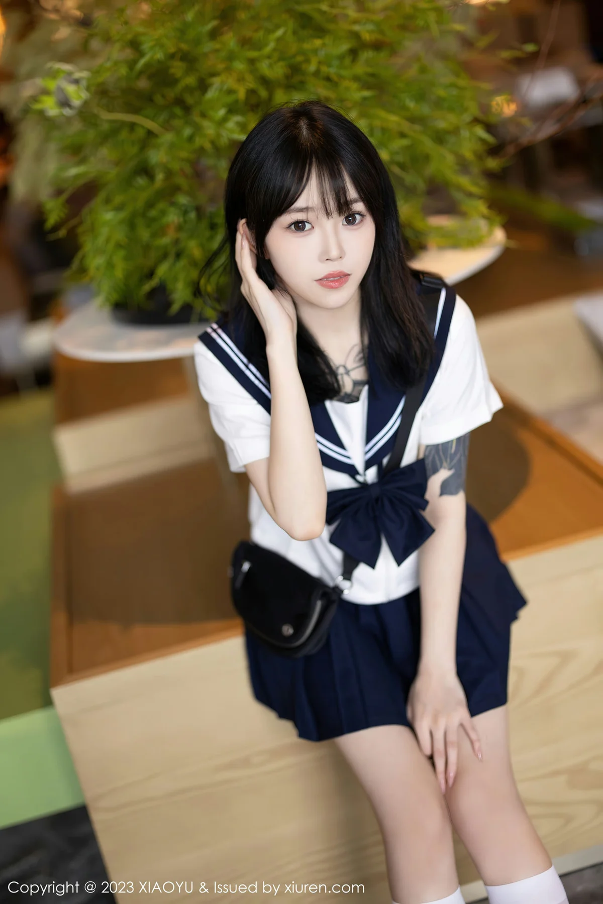 XIAOYU  语画  Vol.1087 奶瓶. 白色学妹服饰性感写真 - 7
