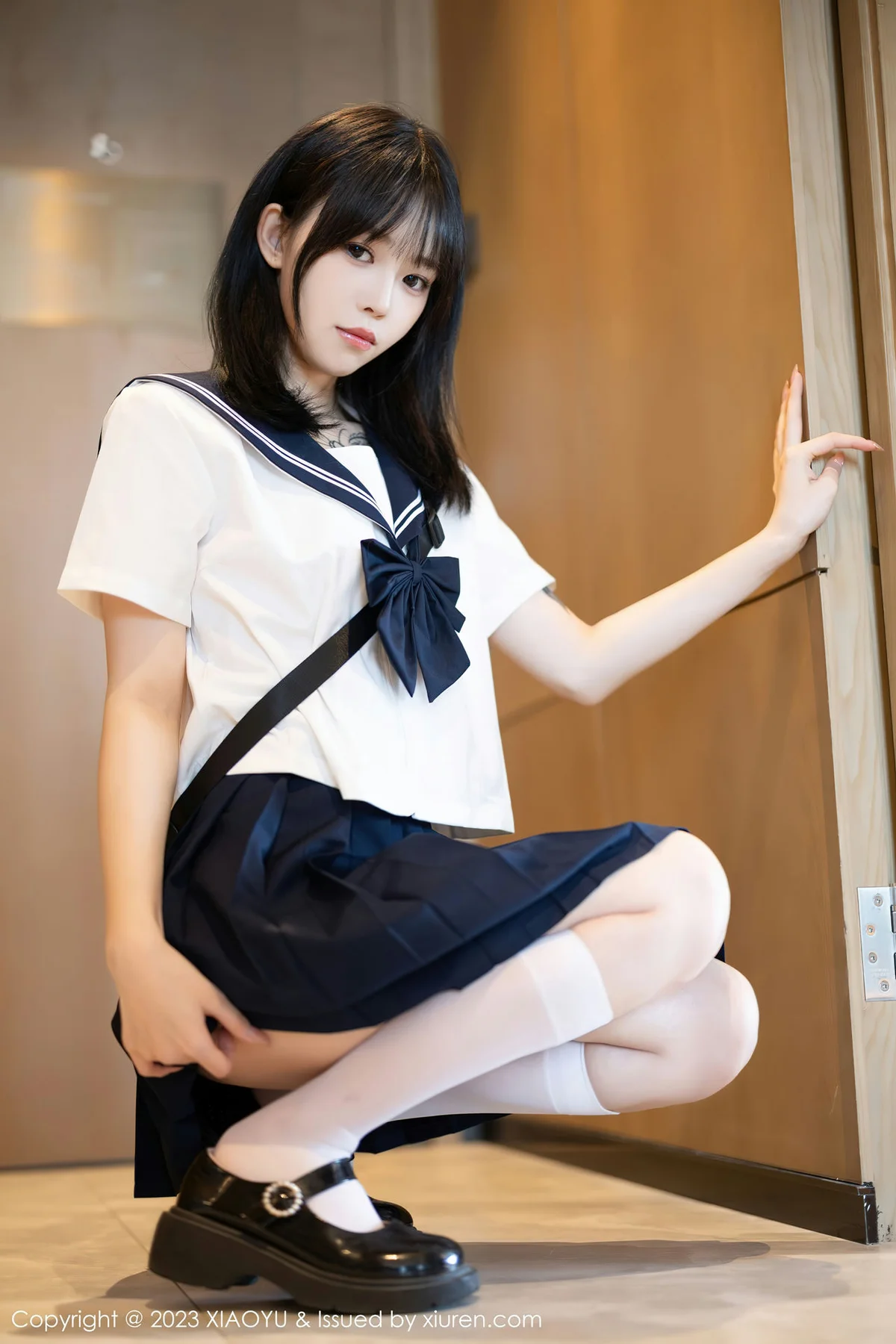 XIAOYU  语画  Vol.1087 奶瓶. 白色学妹服饰性感写真 - 2