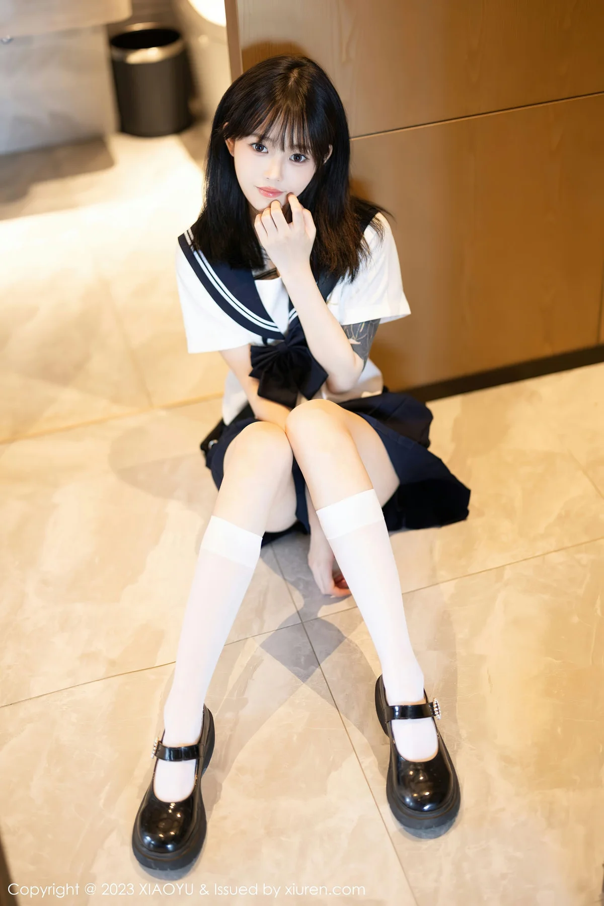 XIAOYU  语画  Vol.1087 奶瓶. 白色学妹服饰性感写真 - 6