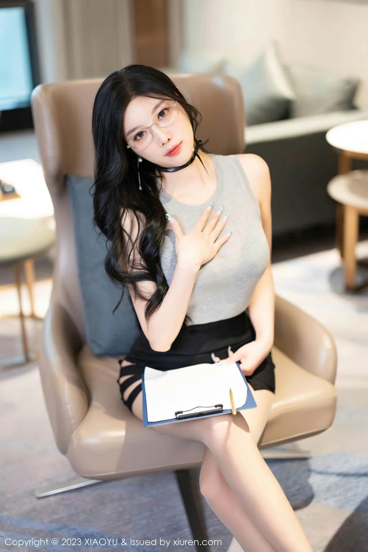 XIAOYU  语画  Vol.1117  杨晨晨Yome 薄纱情趣性感写真1 - 3