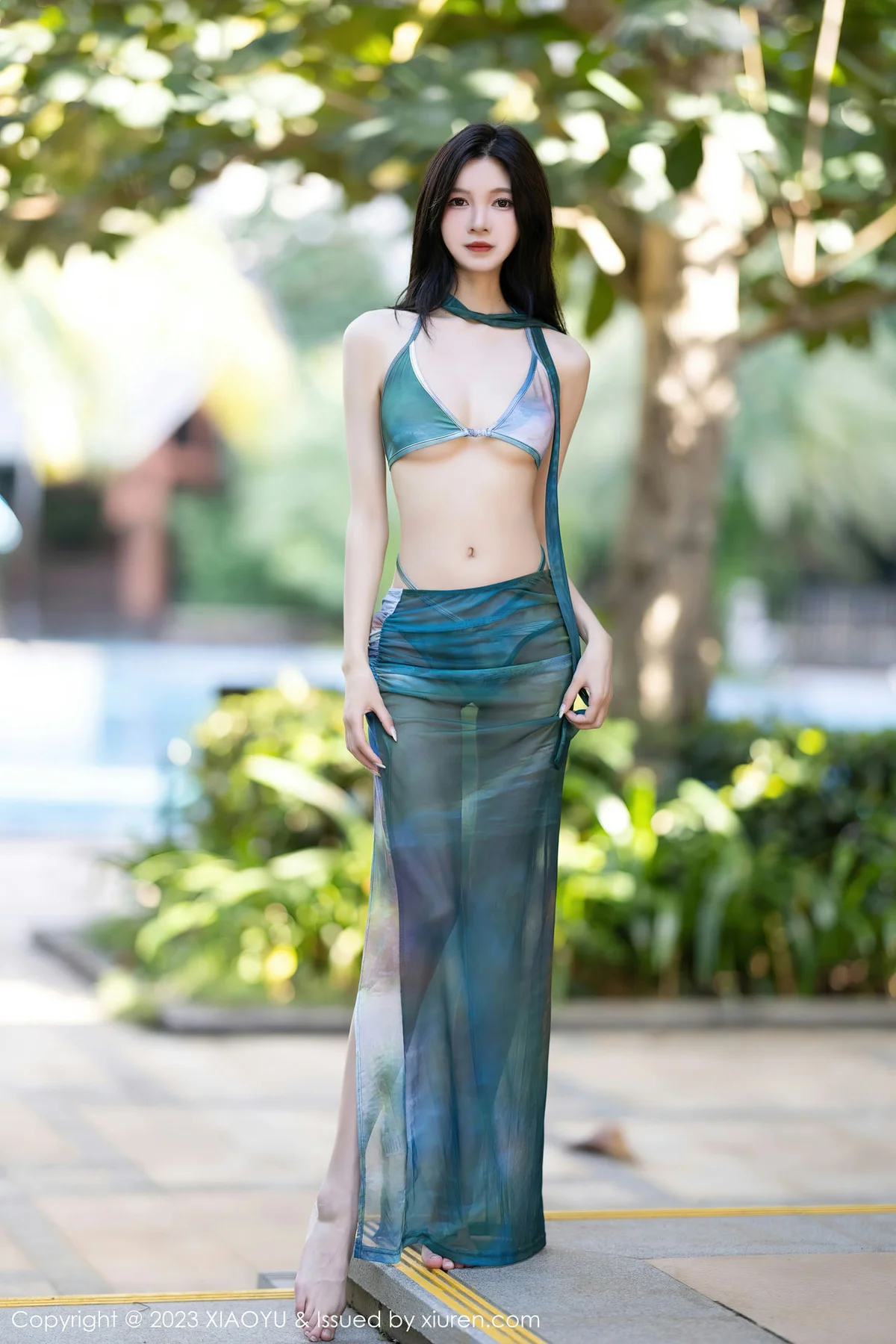 XIAOYU  语画  Vol.1146  程程程- 墨绿色比基尼海南旅拍1 - 2