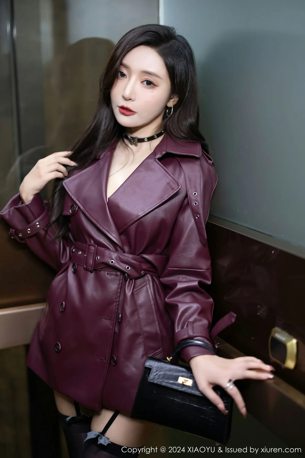 XIAOYU  语画  Vol.1177  王馨瑶yanni 暗红色皮外衣海南旅拍22 - 8