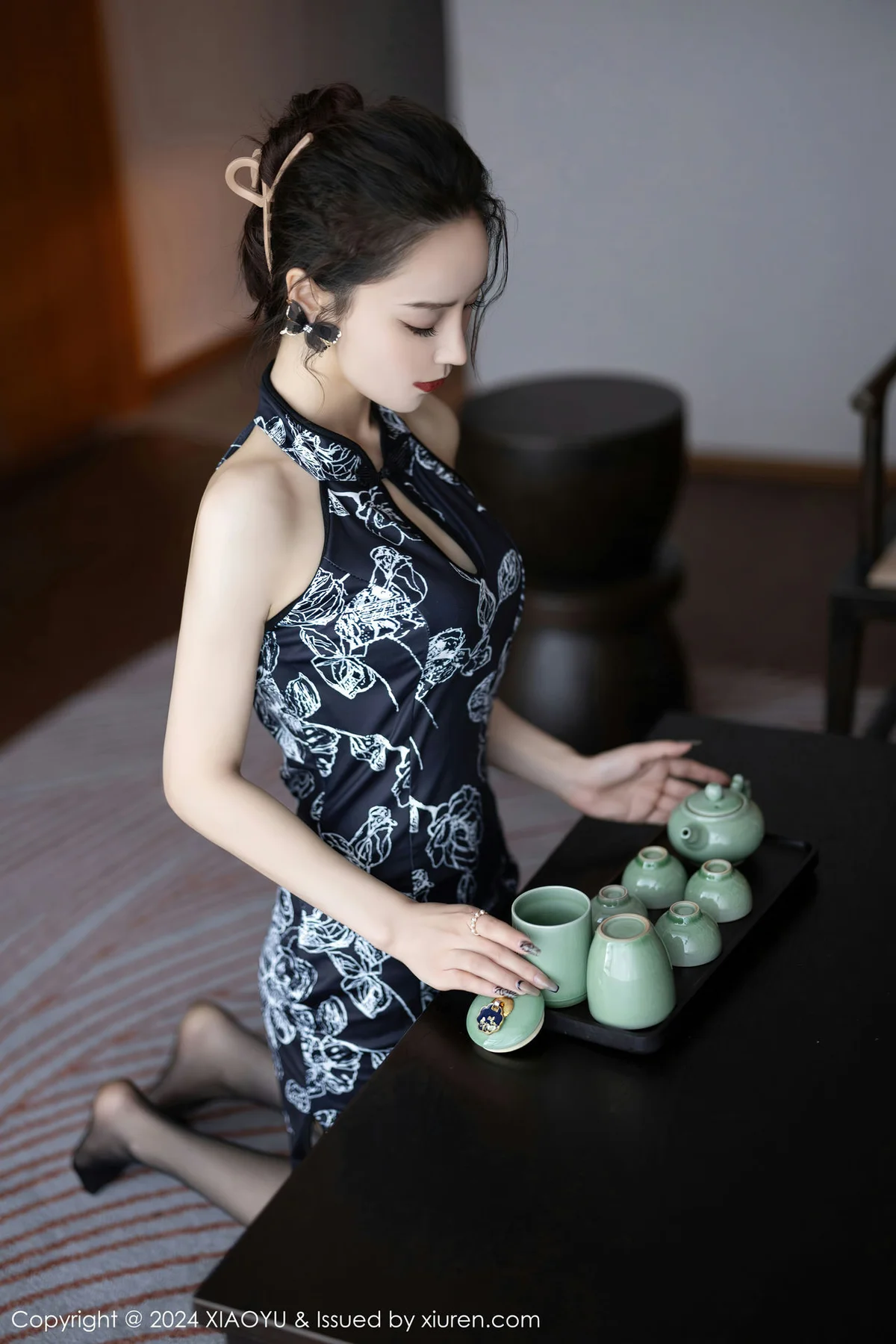 XIAOYU  语画  Vol.1182  苏曼兮 深蓝色旗袍性感写真1 - 6