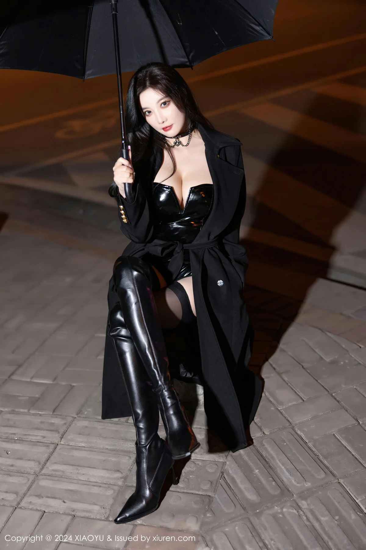 XIAOYU  语画  Vol.1241 杨晨晨Yome 黑色皮质内衣哈尔滨旅拍1 - 8