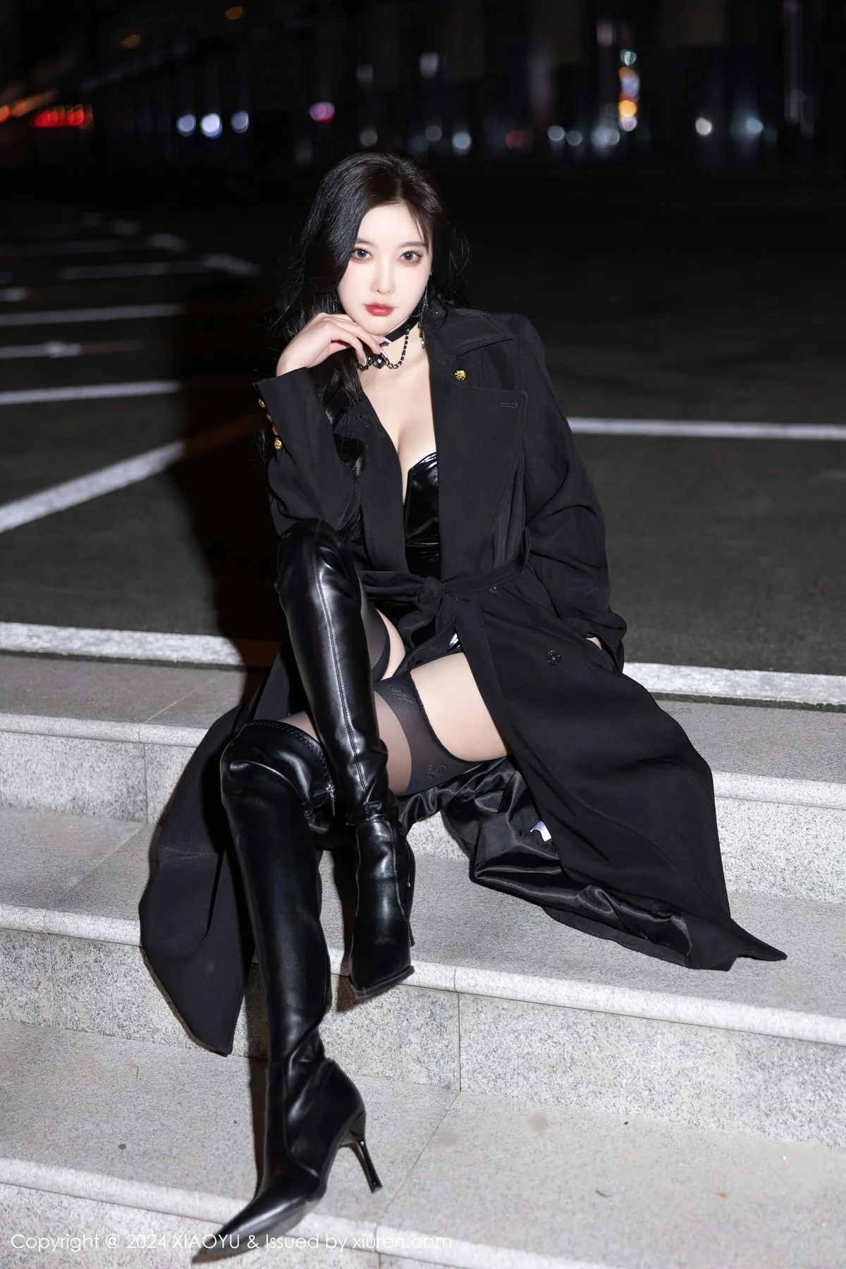 XIAOYU  语画  Vol.1241 杨晨晨Yome 黑色皮质内衣哈尔滨旅拍1 - 9