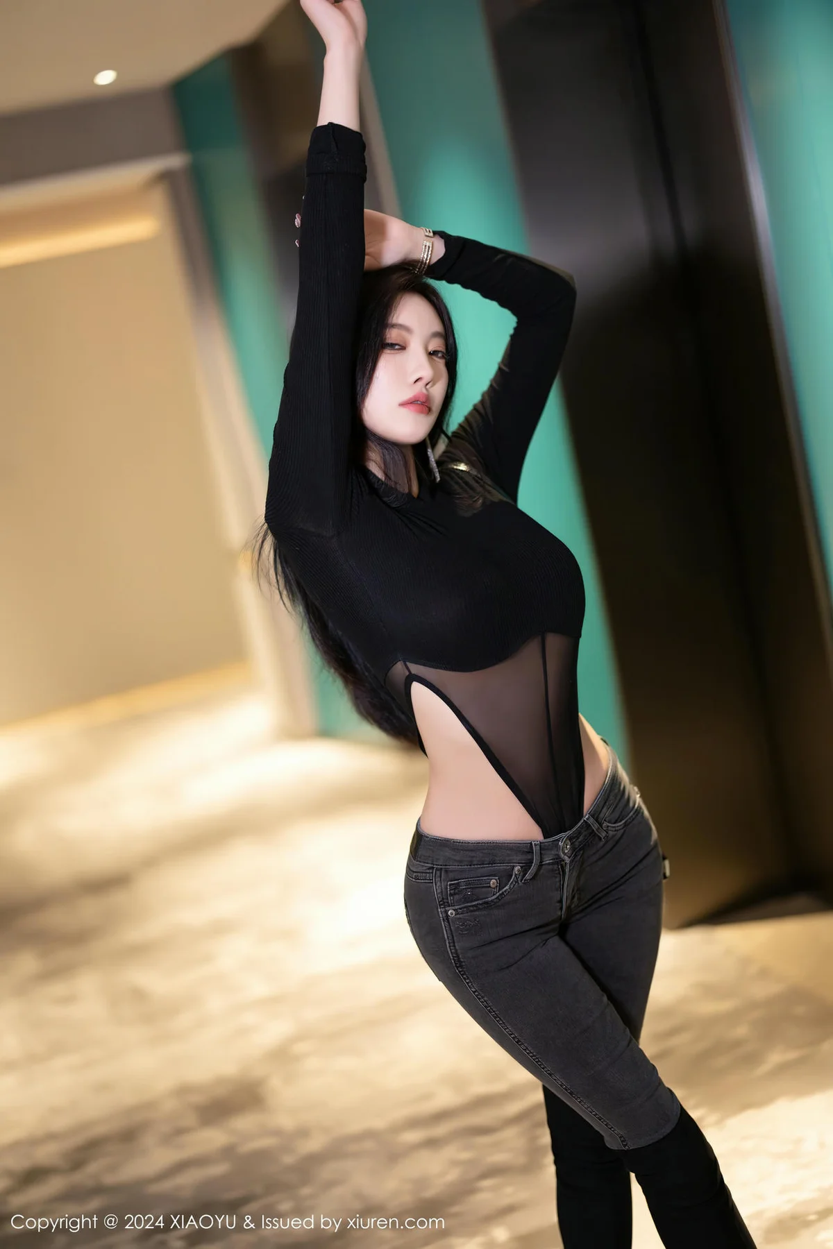 XIAOYU  语画  Vol.1243 杨晨晨Yome 黑色网状哈尔滨旅拍写真11 - 6