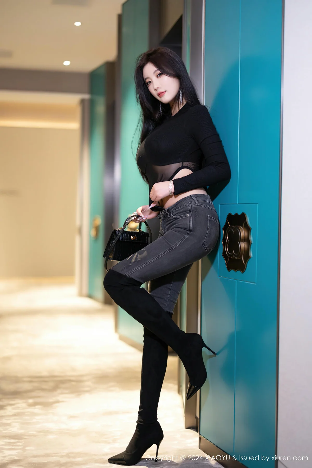 XIAOYU  语画  Vol.1243 杨晨晨Yome 黑色网状哈尔滨旅拍写真11 - 7