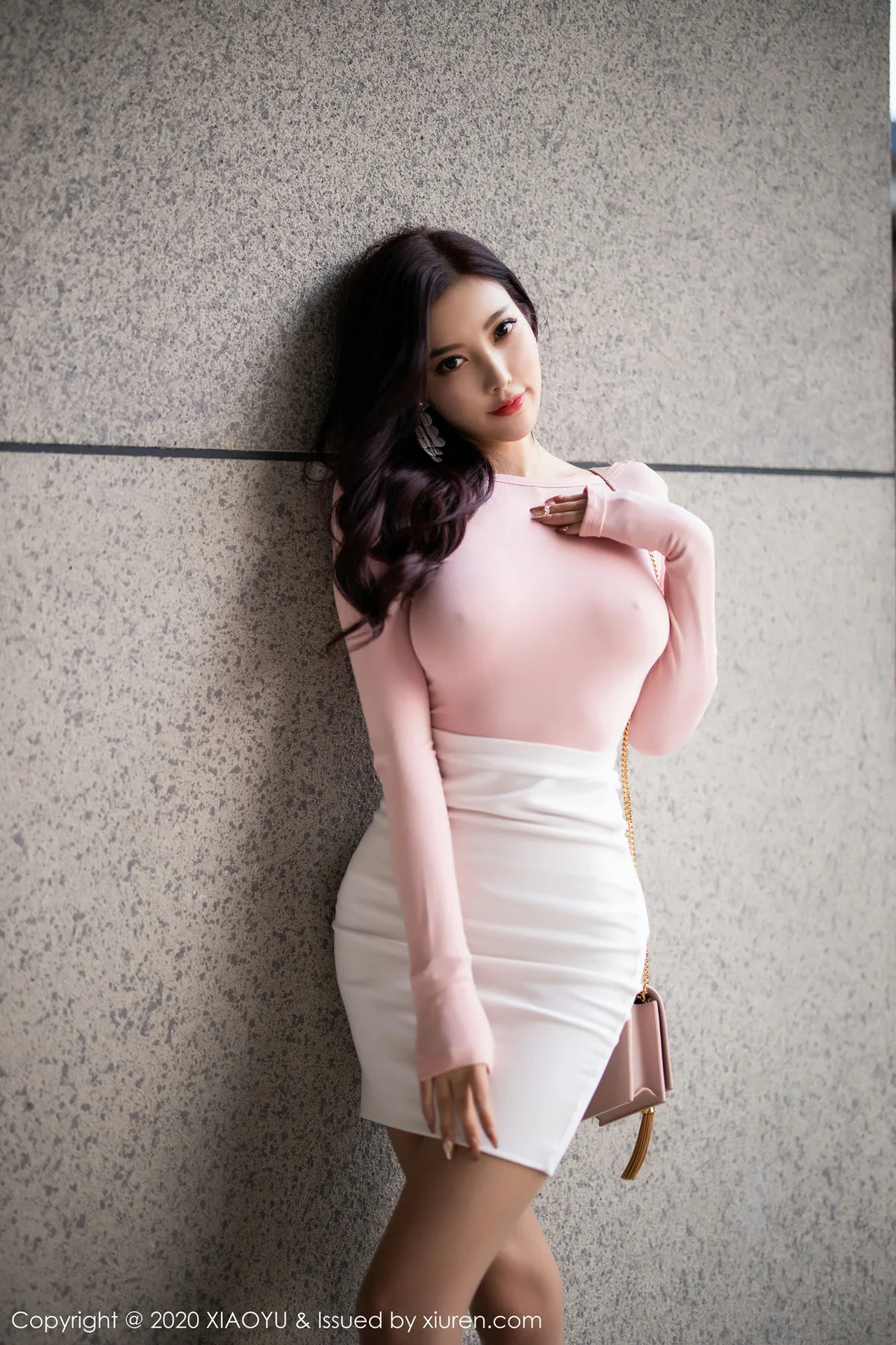 XIAOYU  语画界 Vol.310 华衣酥胸裹身 杨晨晨sugar 淡粉色私房 - 2
