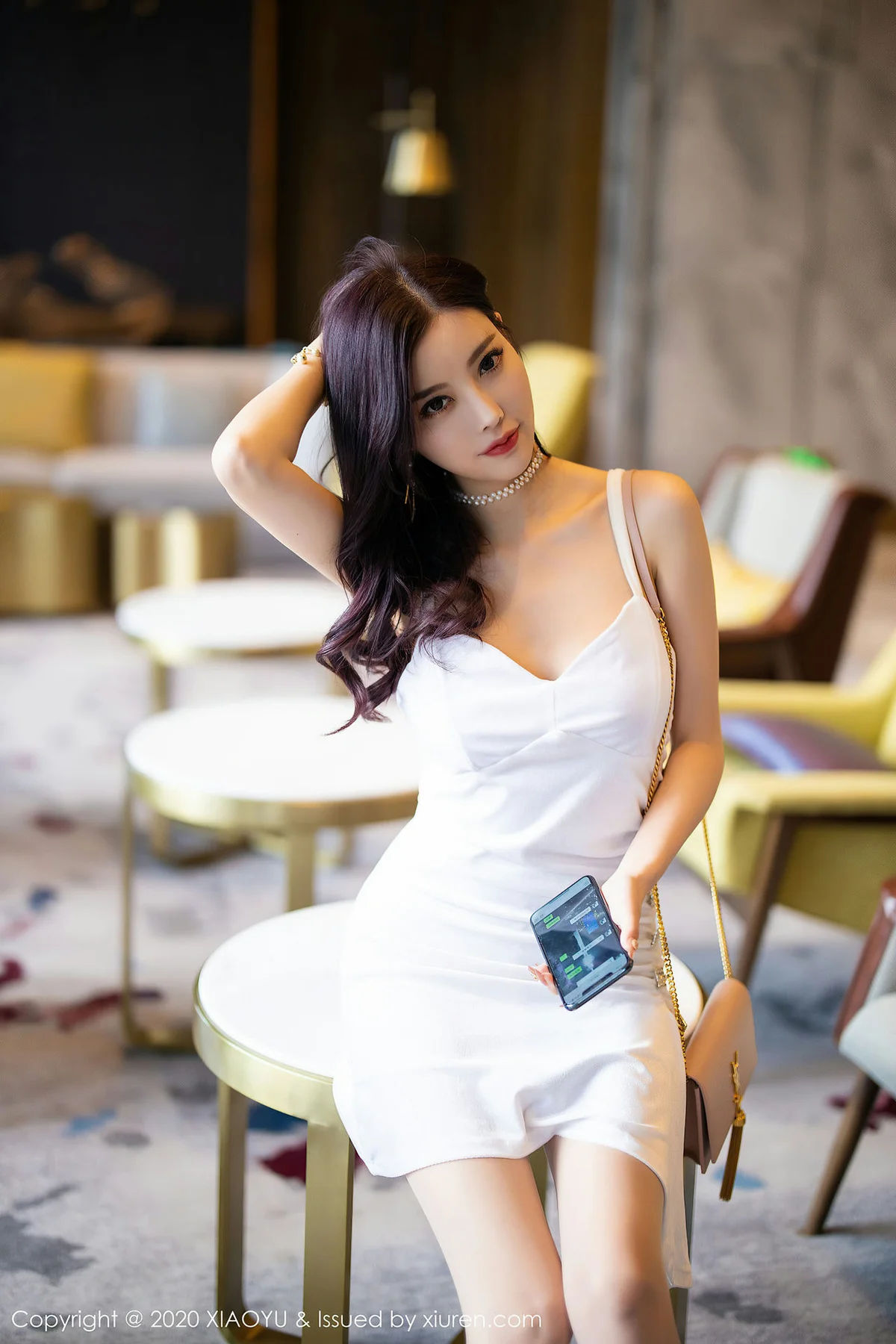 XIAOYU  语画界 Vol.331 白色吊裙肉丝 杨晨晨sugar - 8