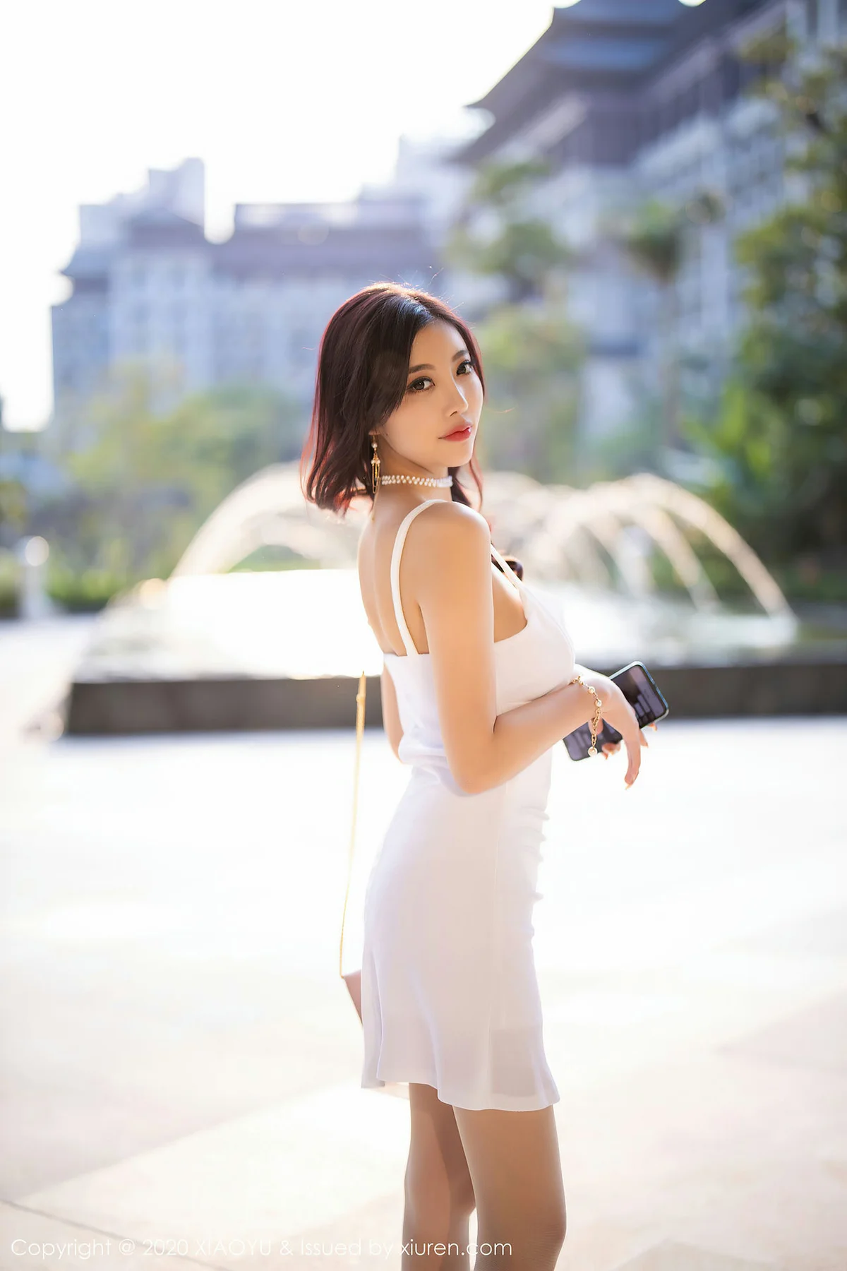 XIAOYU  语画界 Vol.331 白色吊裙肉丝 杨晨晨sugar - 8