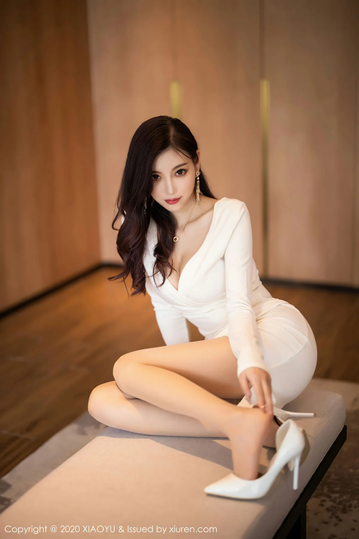 XIAOYU  语画界 Vol.377 白色礼裙性感魅力 杨晨晨sugar - 9